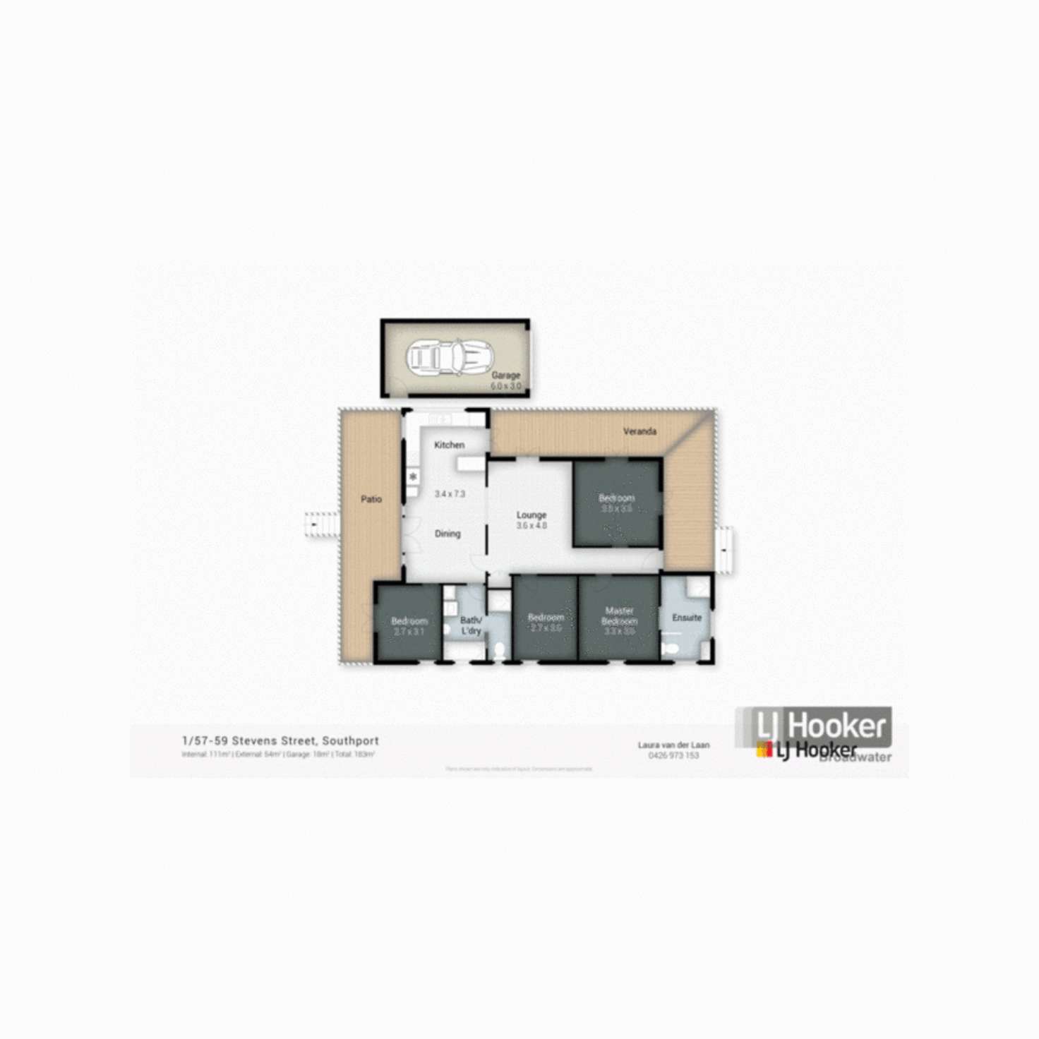 Floorplan of Homely house listing, 1/57 Stevens Street, Southport QLD 4215