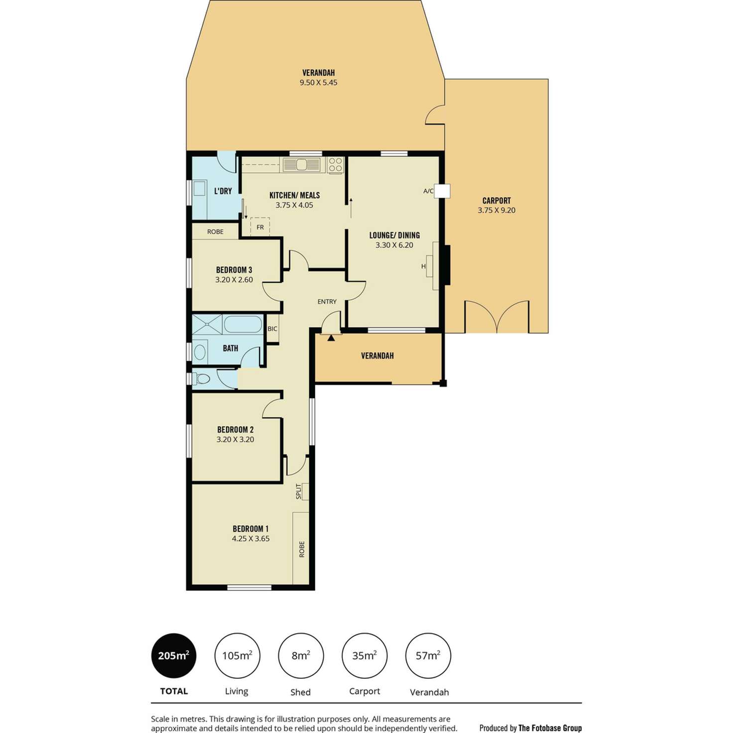 Floorplan of Homely house listing, 3 Atkinson Road, Elizabeth Downs SA 5113