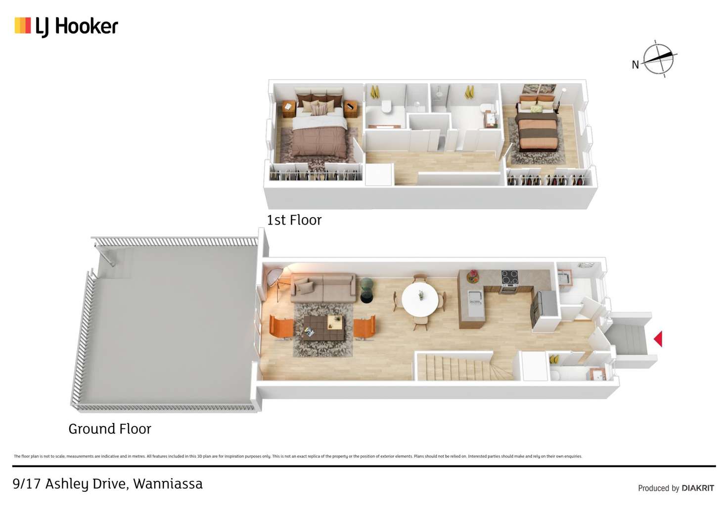Floorplan of Homely townhouse listing, 9/17 Ashley Drive, Wanniassa ACT 2903