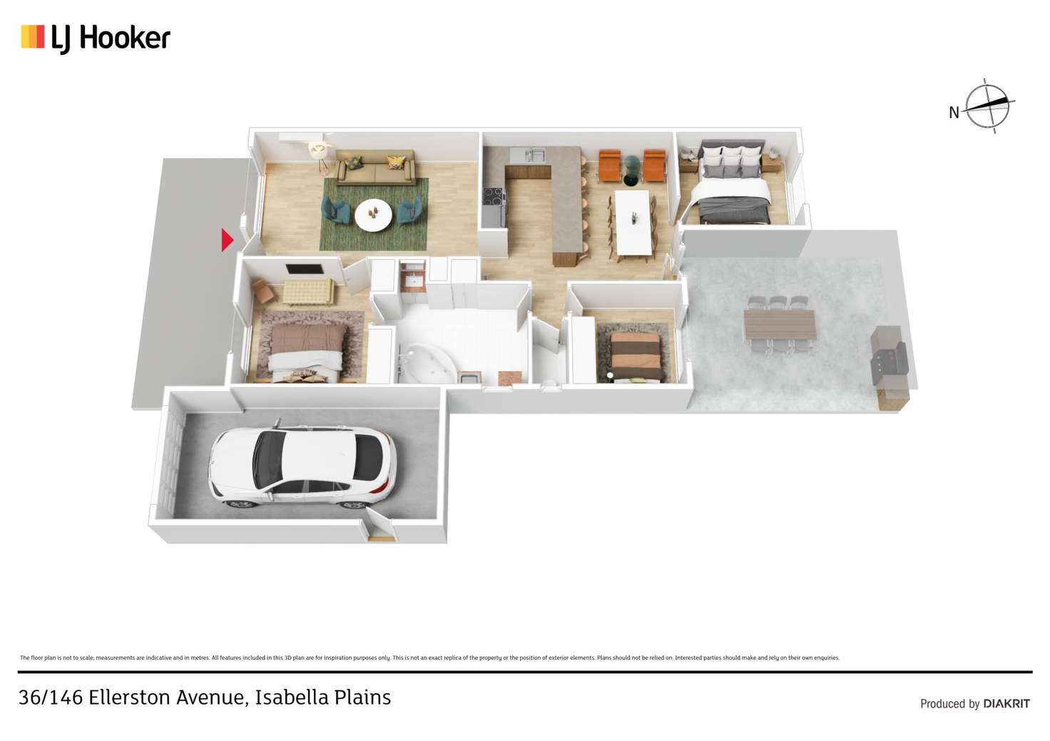 Floorplan of Homely townhouse listing, 36/146 Ellerston Avenue, Isabella Plains ACT 2905