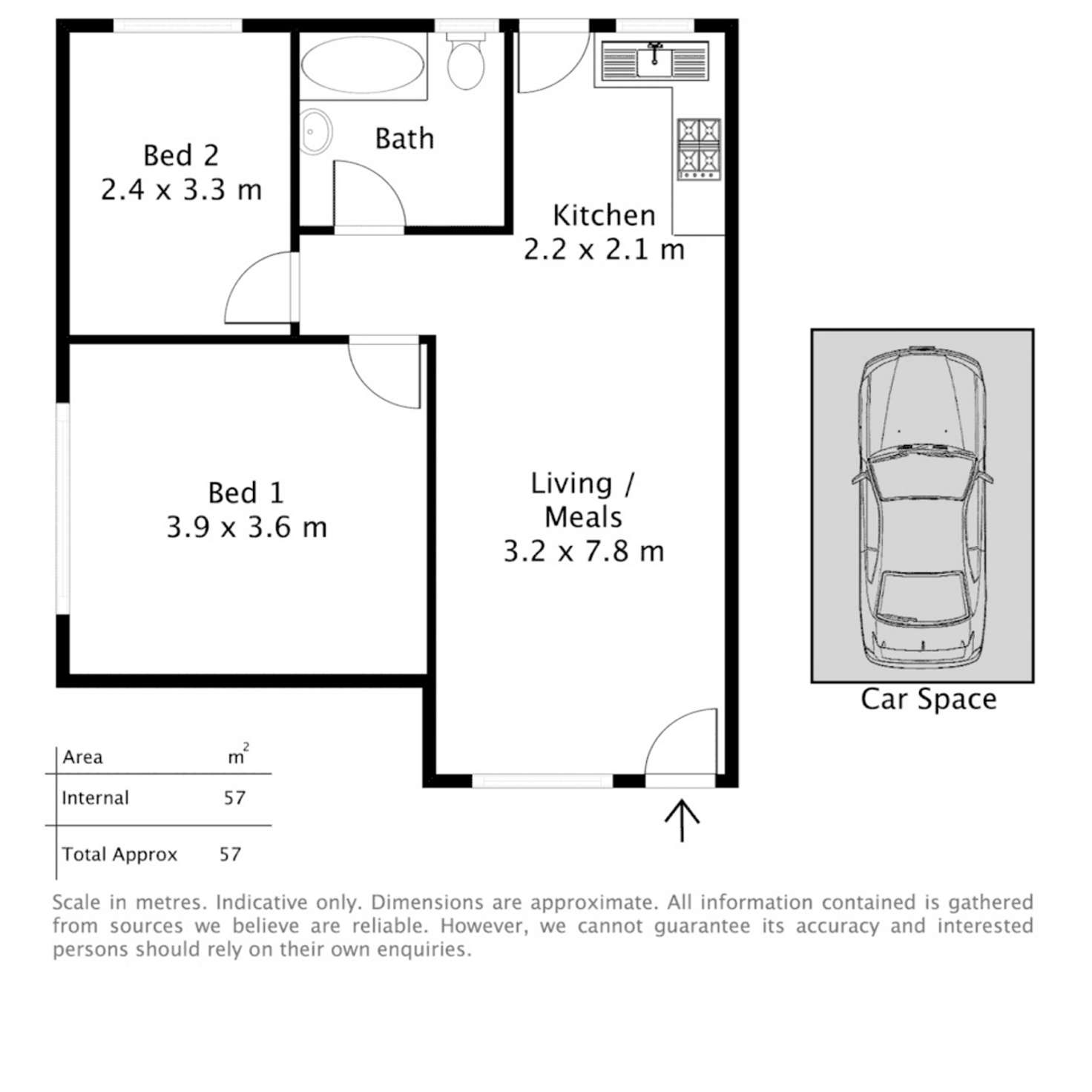 Floorplan of Homely unit listing, 14/59 Grand Junction Road, Rosewater SA 5013