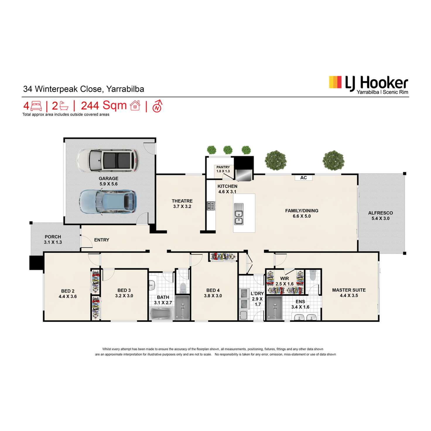 Floorplan of Homely house listing, 34 Winterpeak Close, Yarrabilba QLD 4207
