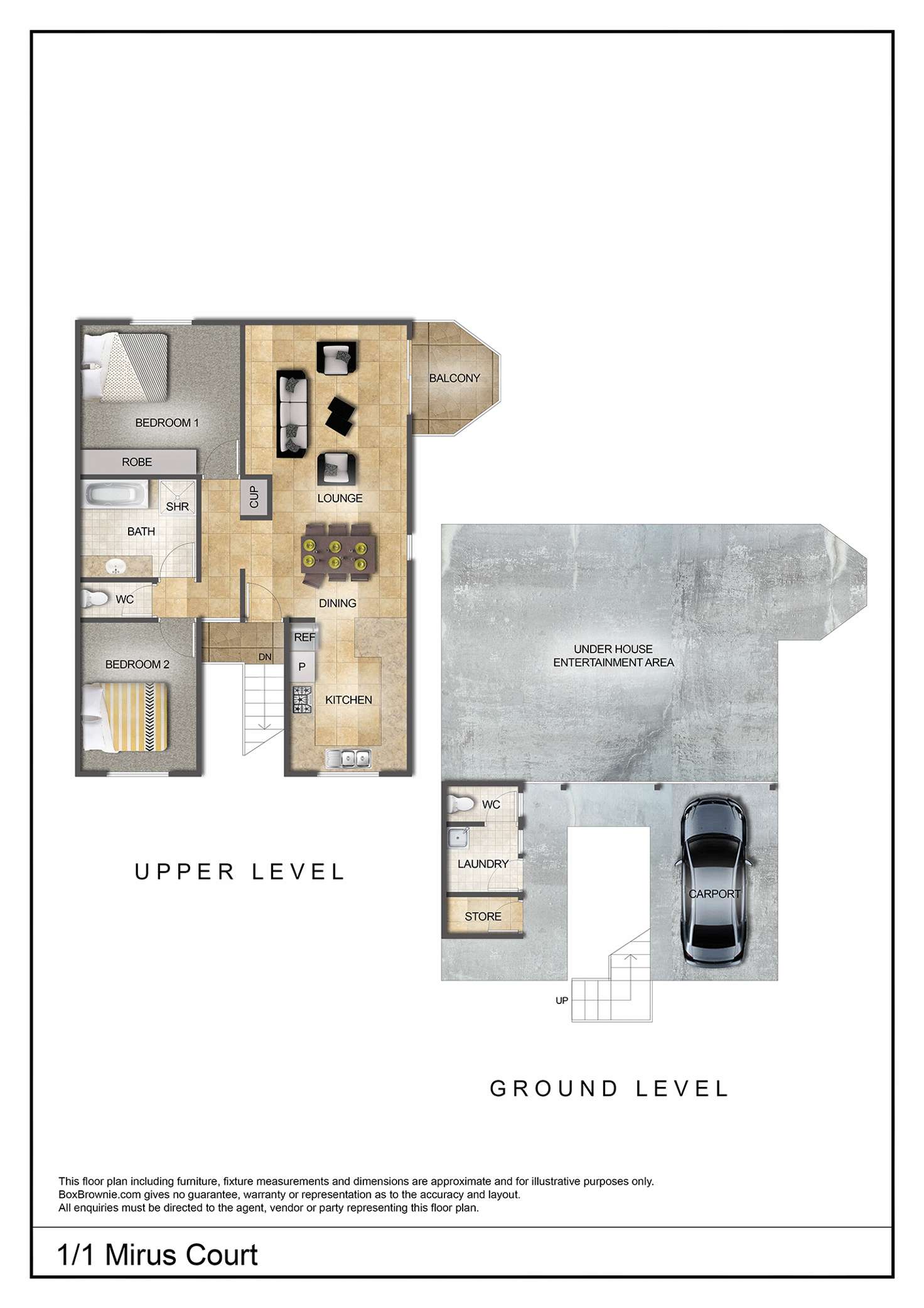 Floorplan of Homely house listing, 1/1 Mirus Court, Larapinta NT 875