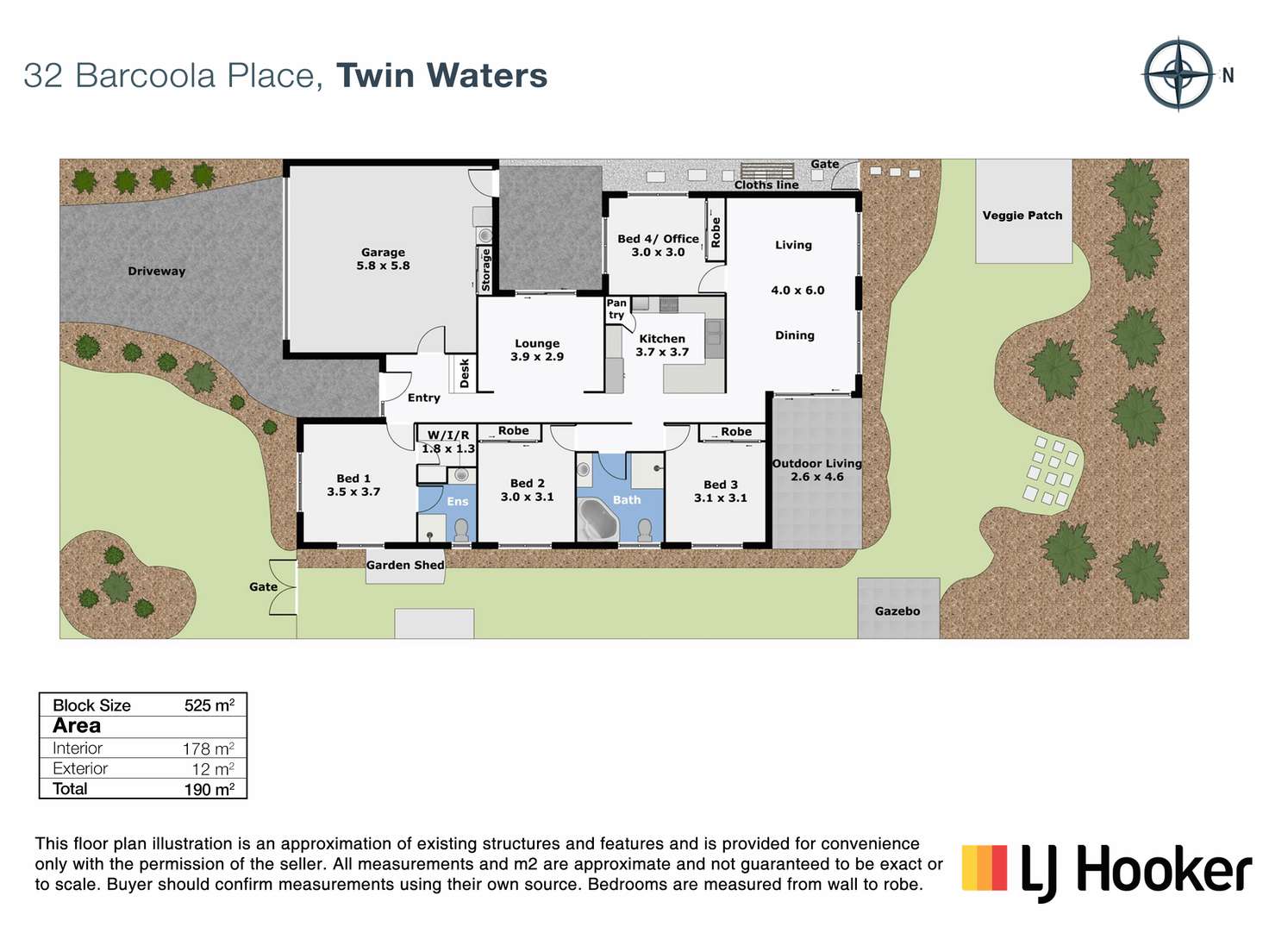 Floorplan of Homely house listing, 32 Barcoola Place, Twin Waters QLD 4564