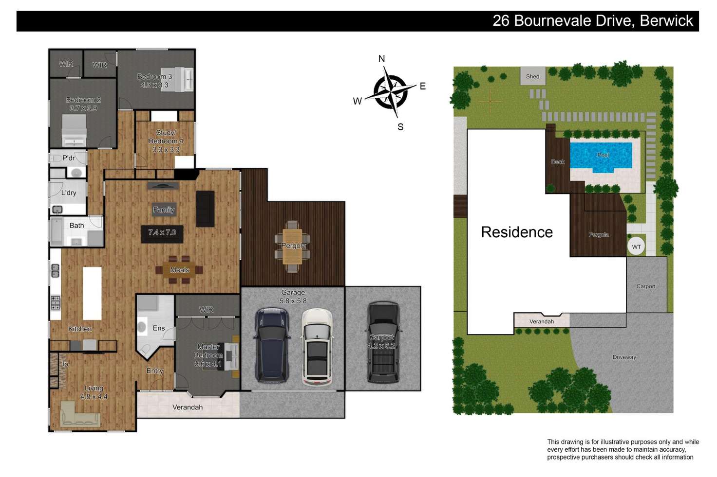 Floorplan of Homely house listing, 26 Bournevale Drive, Berwick VIC 3806