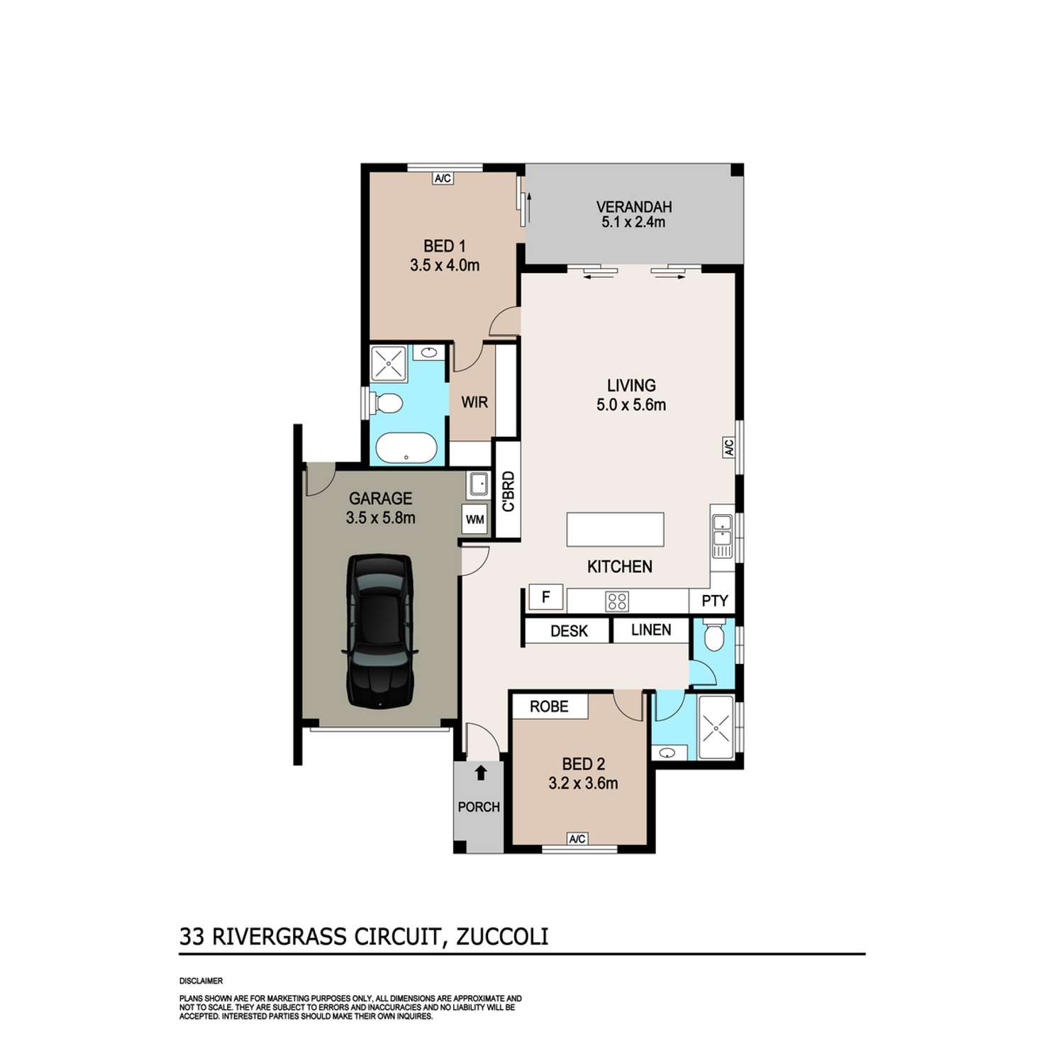 Floorplan of Homely house listing, 33 Rivergrass Circuit, Zuccoli NT 832