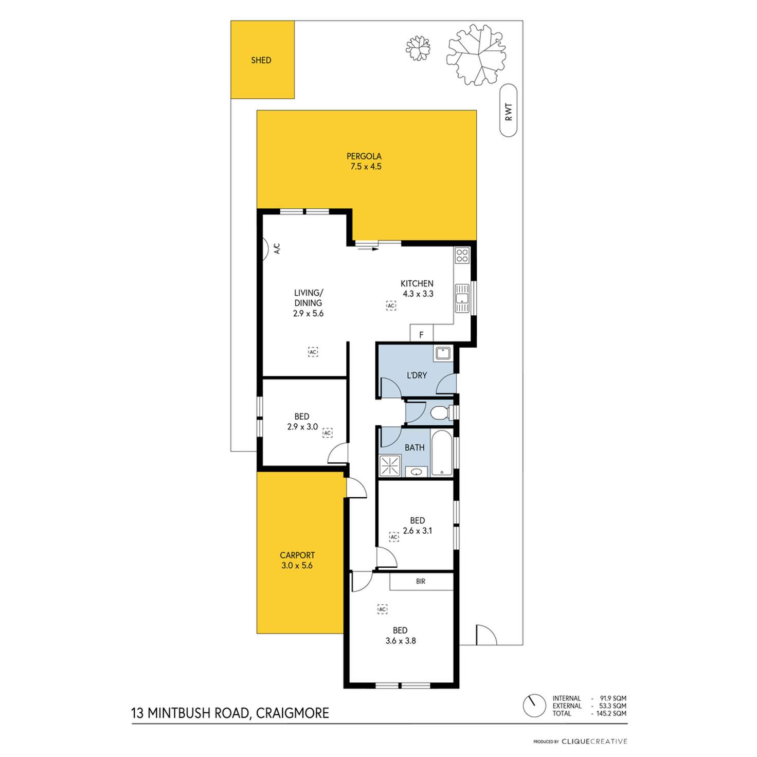 Floorplan of Homely house listing, 13 Mintbush Place, Craigmore SA 5114