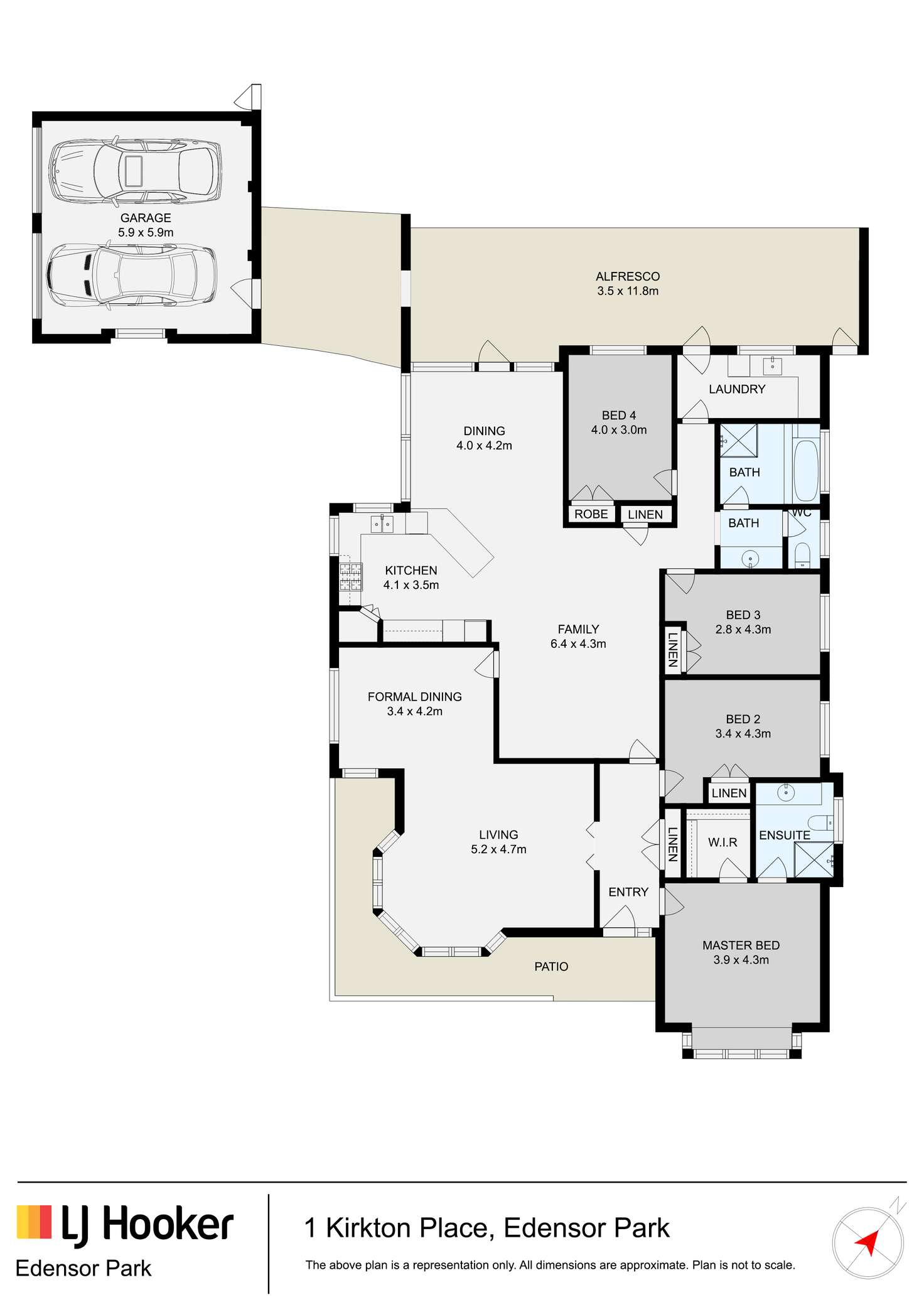 Floorplan of Homely house listing, 1 Kirkton Place, Edensor Park NSW 2176