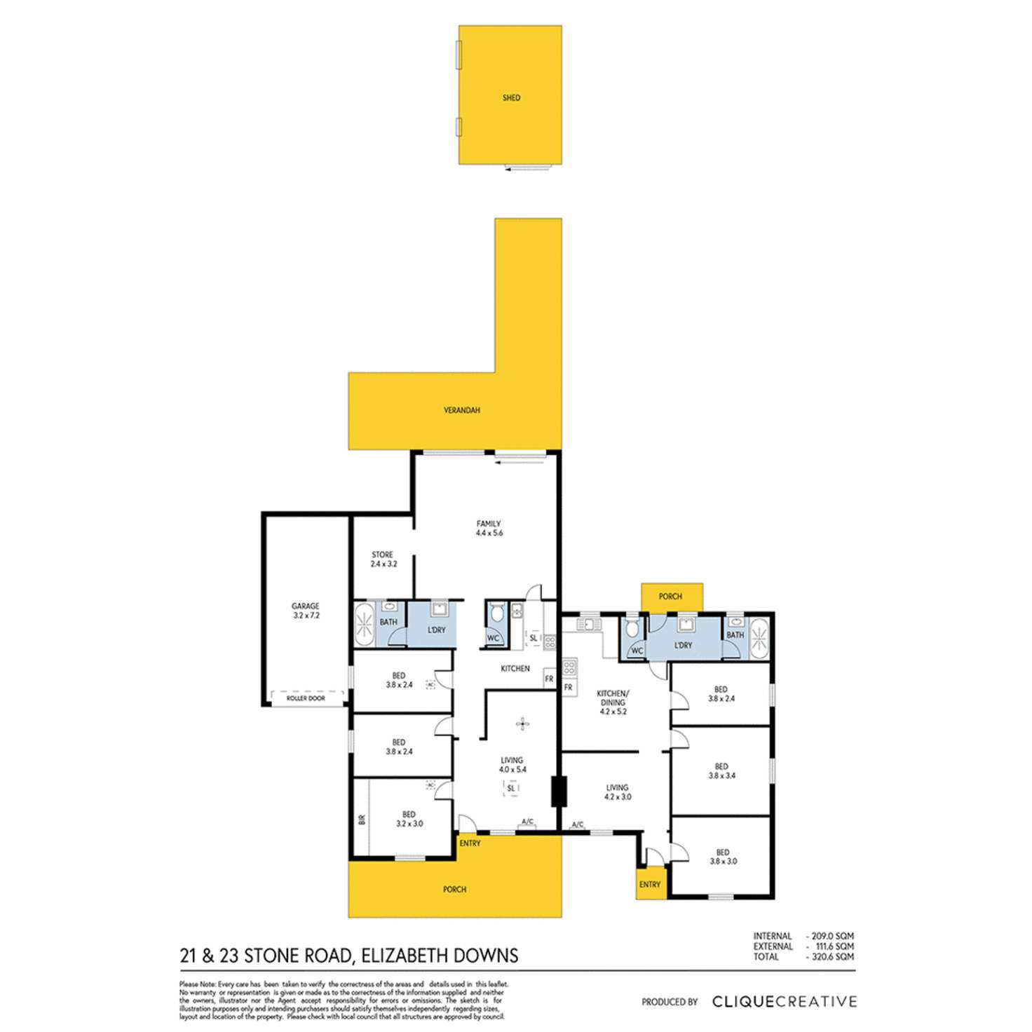 Floorplan of Homely house listing, 21 & 23 Stone Road, Elizabeth Downs SA 5113