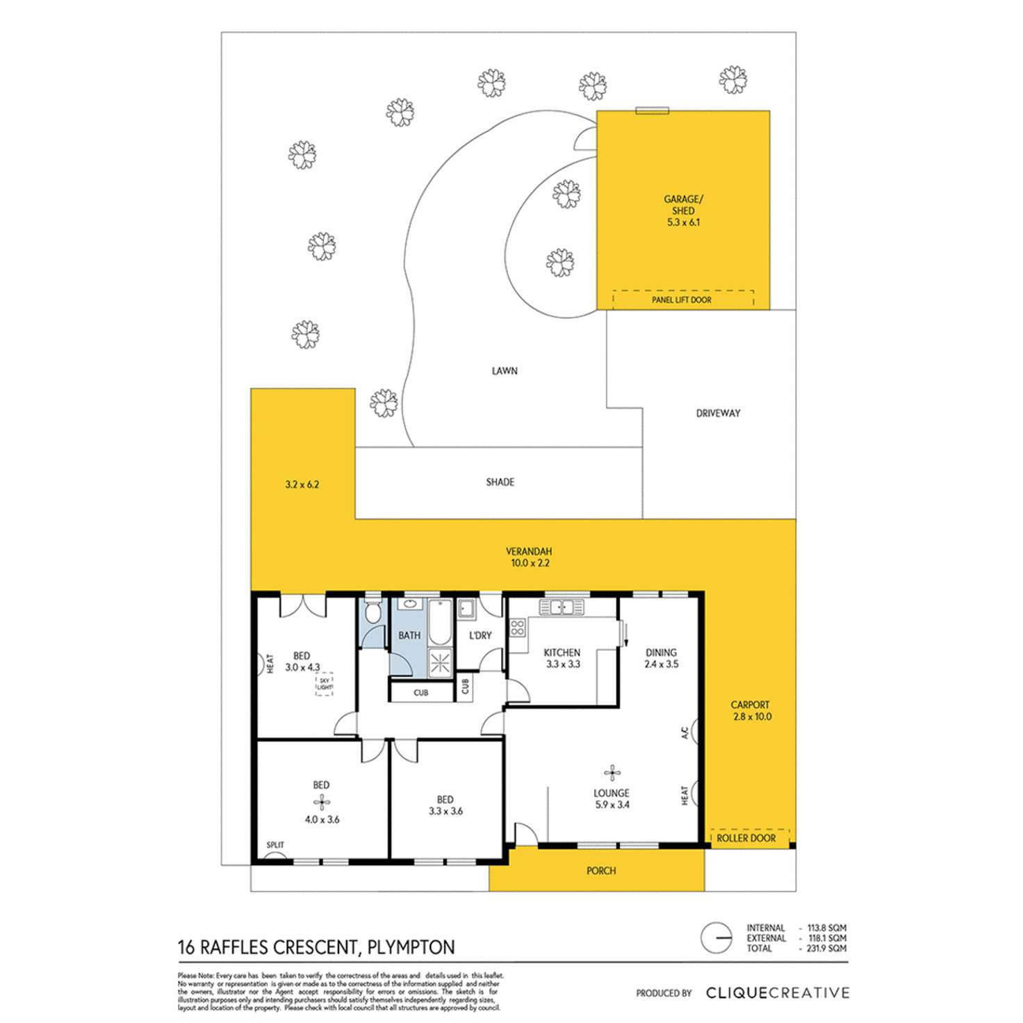 Floorplan of Homely house listing, 16 Raffles Crescent, Plympton SA 5038