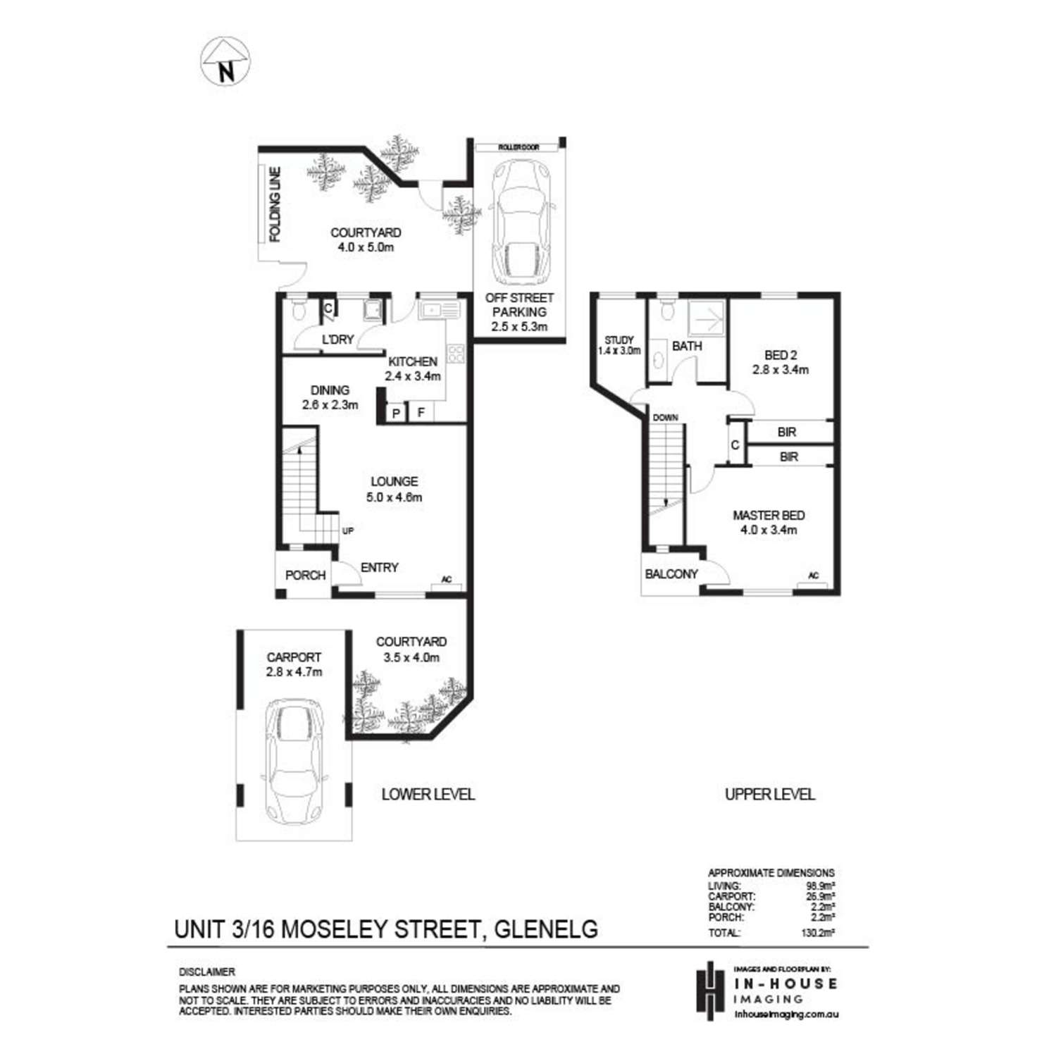 Floorplan of Homely townhouse listing, 3/16 Moseley Street, Glenelg SA 5045