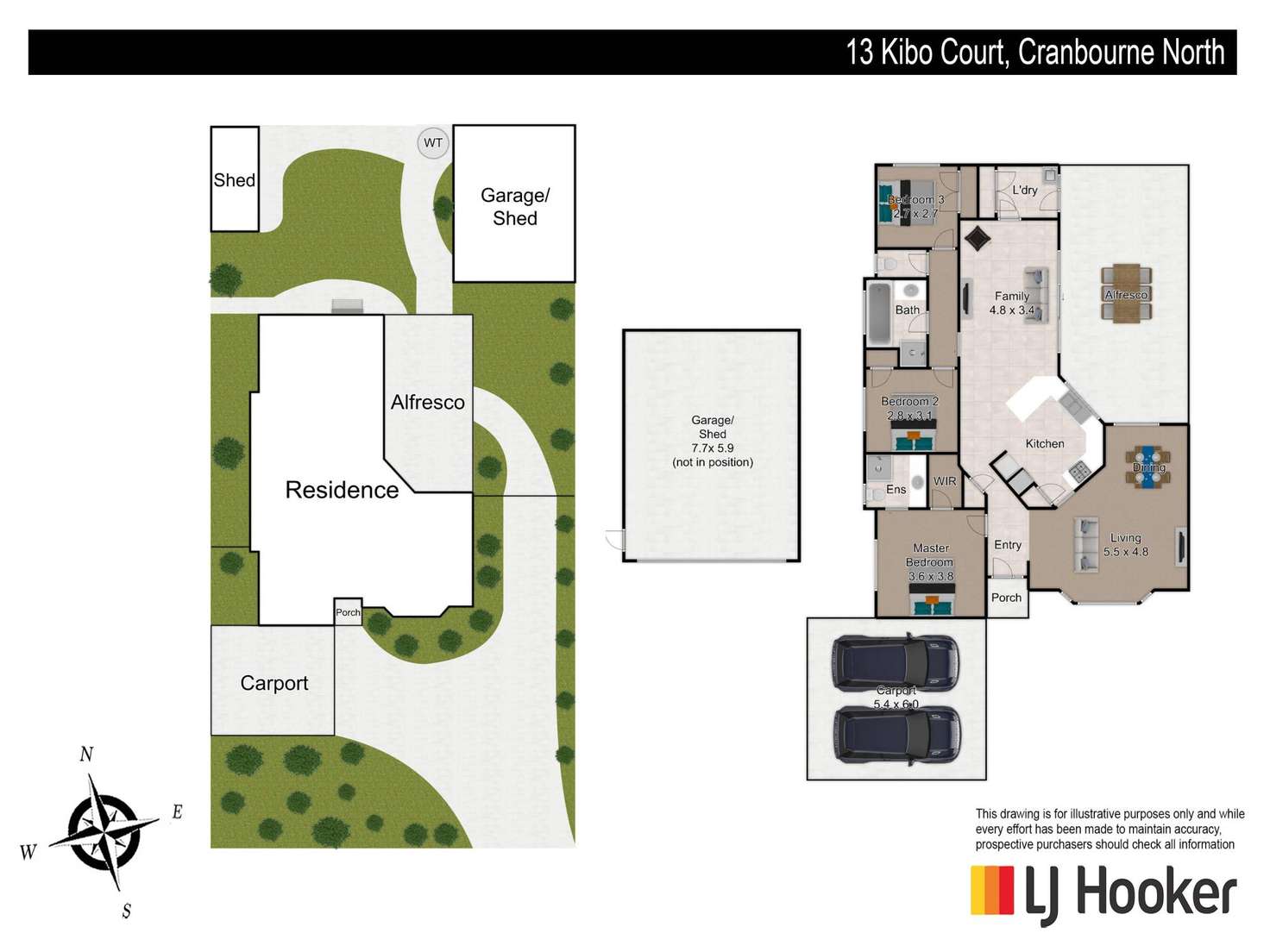 Floorplan of Homely house listing, 13 Kibo Court, Cranbourne North VIC 3977