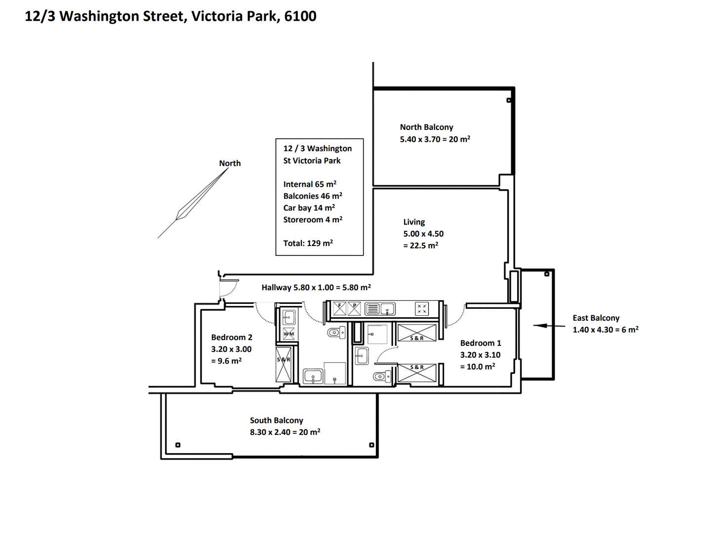 Floorplan of Homely apartment listing, 12/3 Washington Street, Victoria Park WA 6100