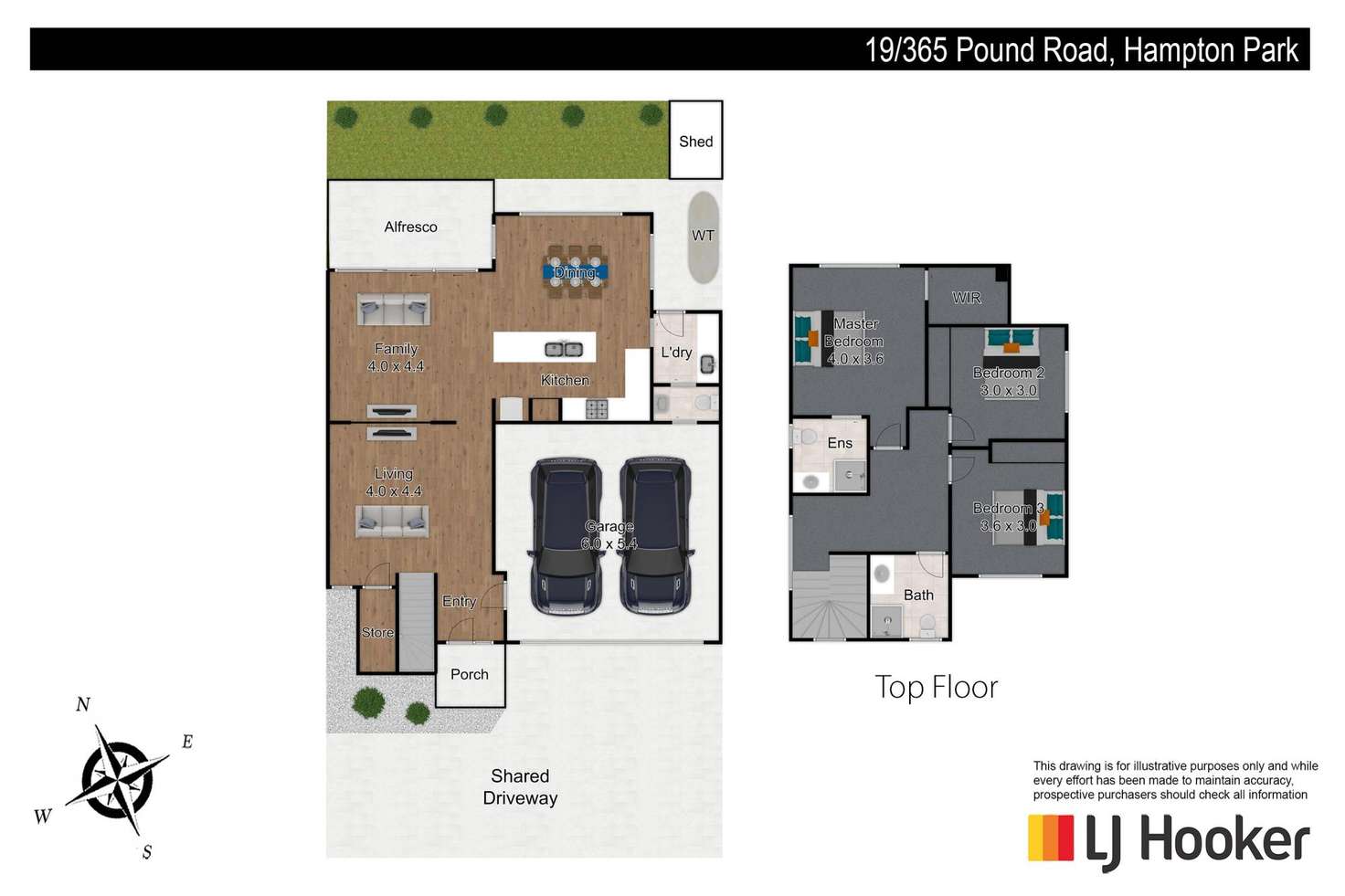 Floorplan of Homely unit listing, 19/365 Pound Road, Hampton Park VIC 3976