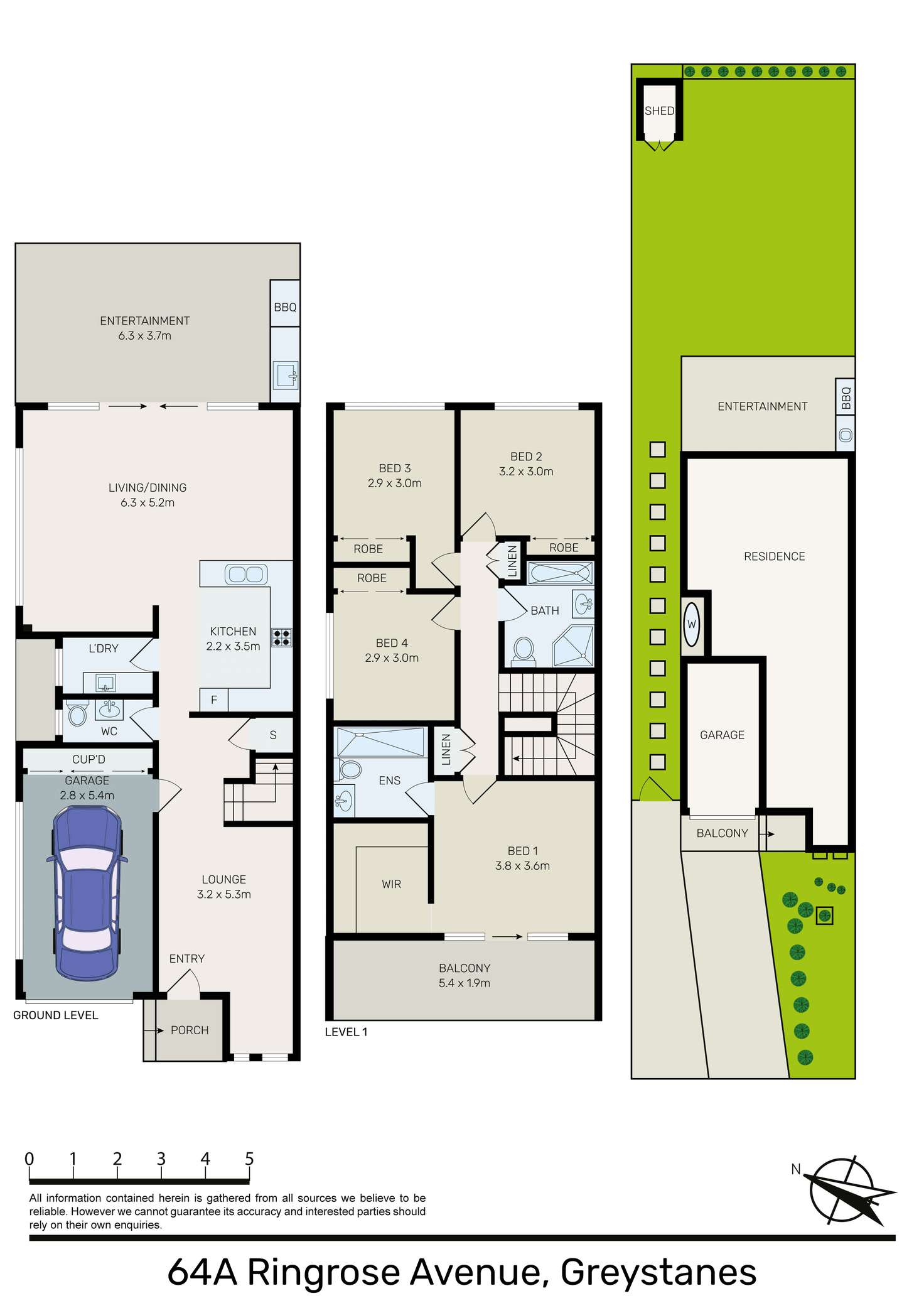 Floorplan of Homely semiDetached listing, 64A Ringrose Avenue, Greystanes NSW 2145