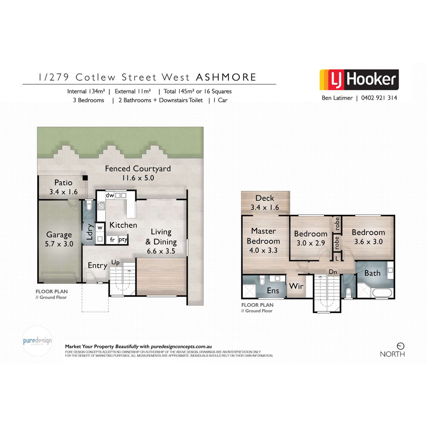 Floorplan of Homely townhouse listing, 1/279 Cotlew Street West, Ashmore QLD 4214