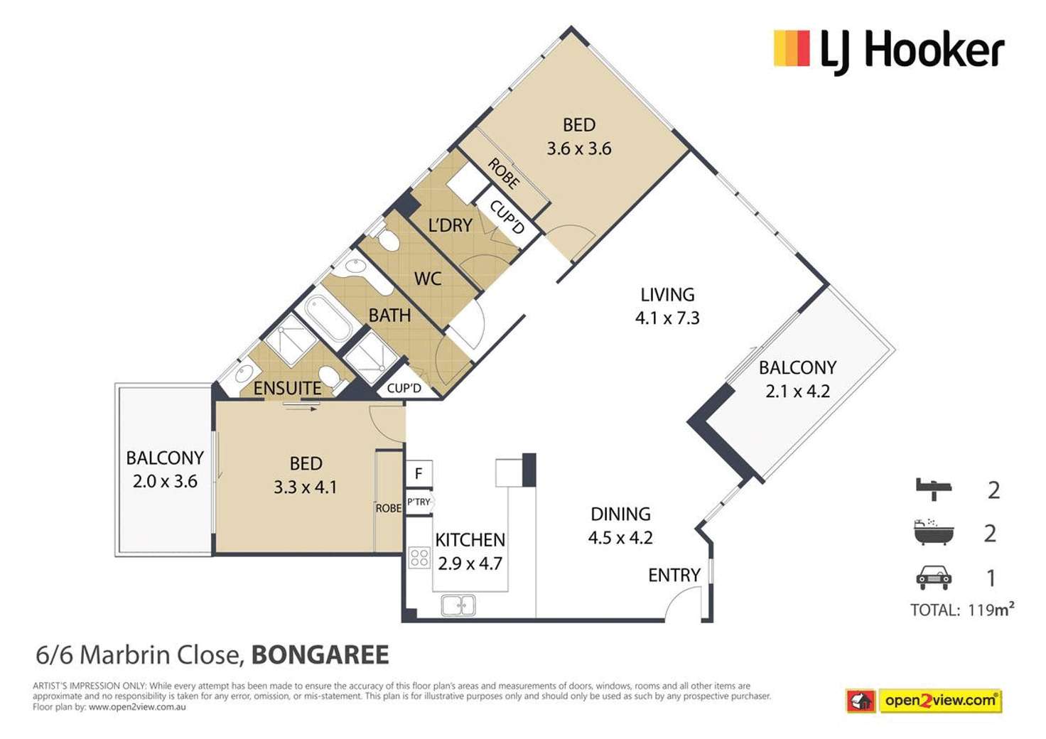 Floorplan of Homely apartment listing, 6/6 Marbrin Close, Bellara QLD 4507