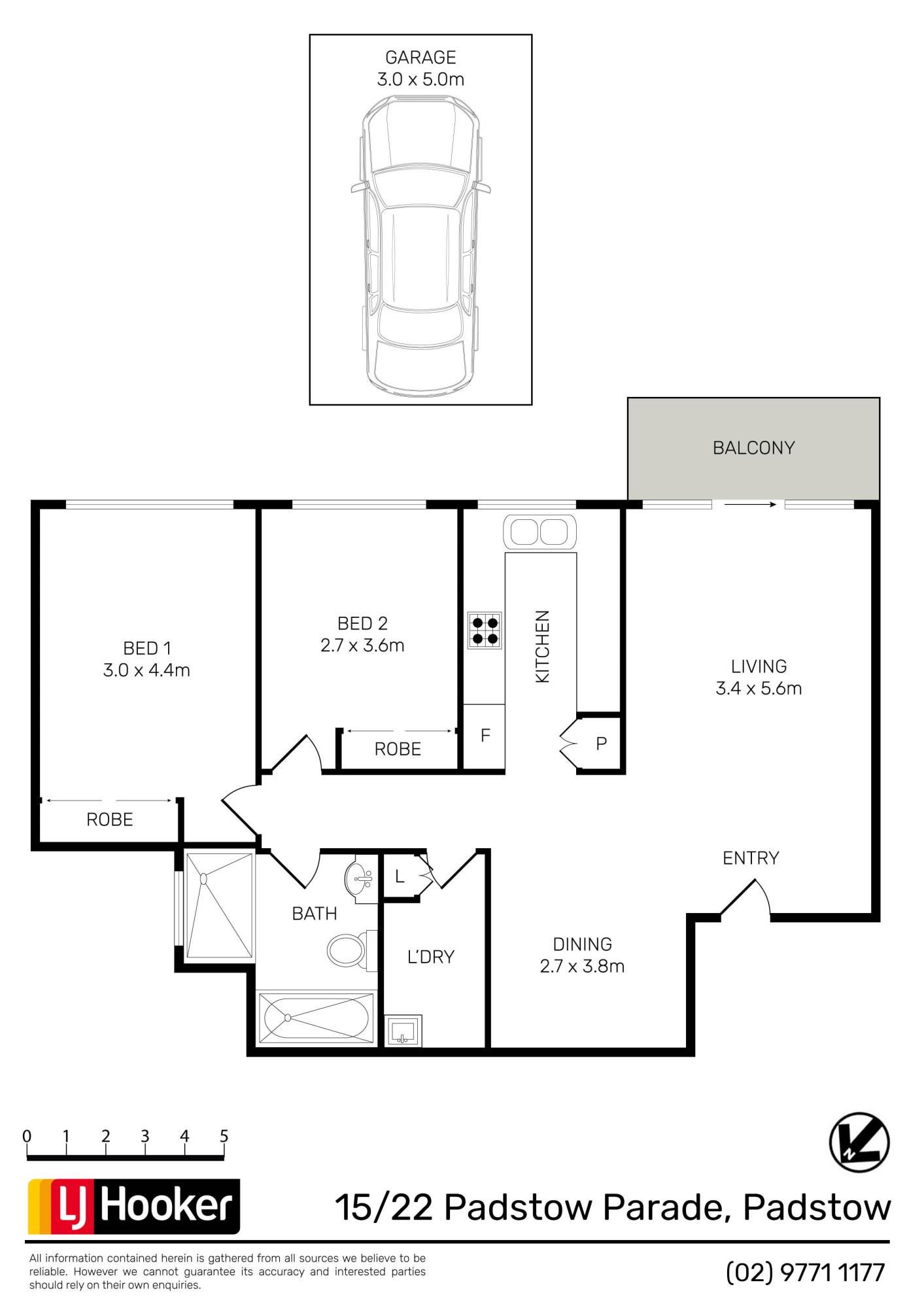 Floorplan of Homely unit listing, 15/20-22 Padstow Parade, Padstow NSW 2211