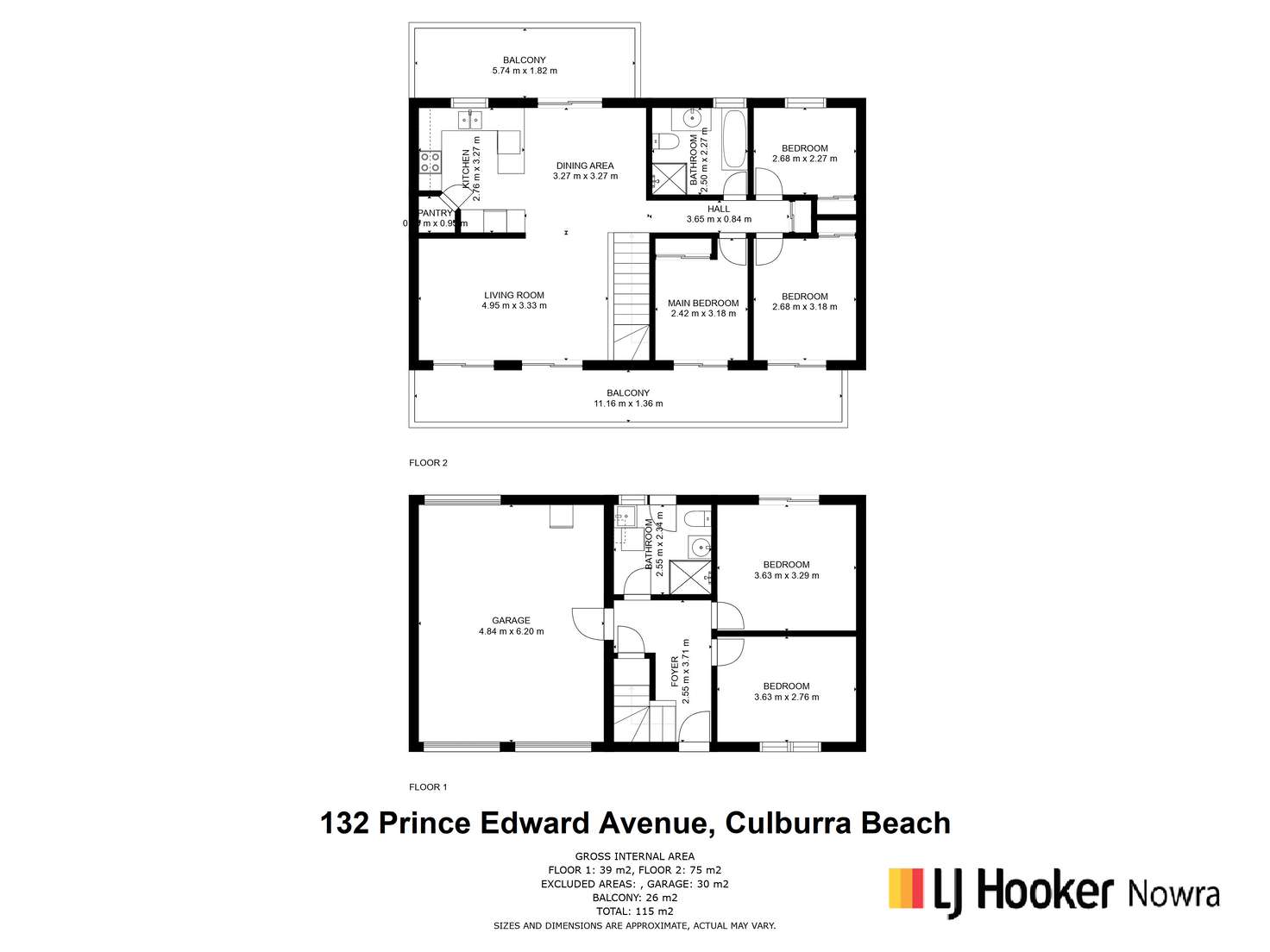 Floorplan of Homely house listing, 132 Prince Edward Avenue, Culburra Beach NSW 2540