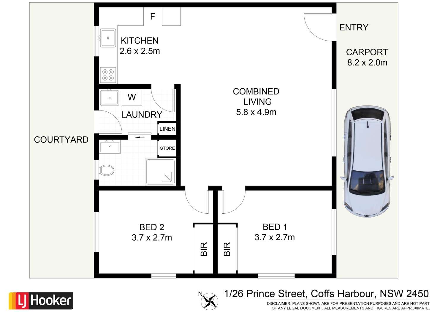 Floorplan of Homely unit listing, 1/26 Prince Street, Coffs Harbour NSW 2450