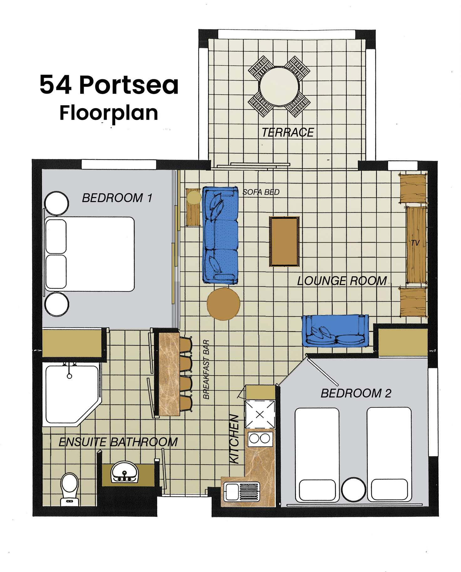 Floorplan of Homely unit listing, 54 Portsea/70-76 Davidson Street, Port Douglas QLD 4877