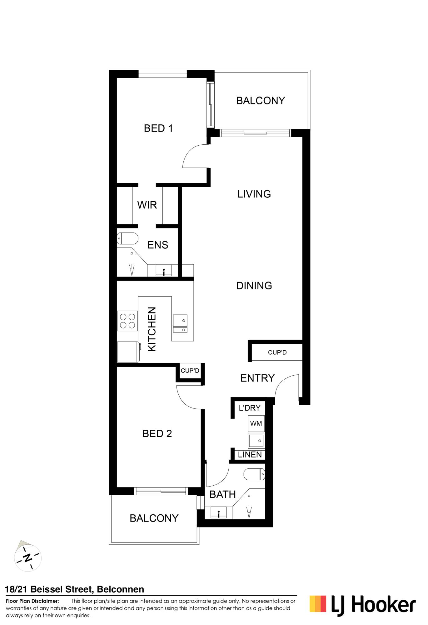 Floorplan of Homely apartment listing, 18A/21 Beissel Street, Belconnen ACT 2617
