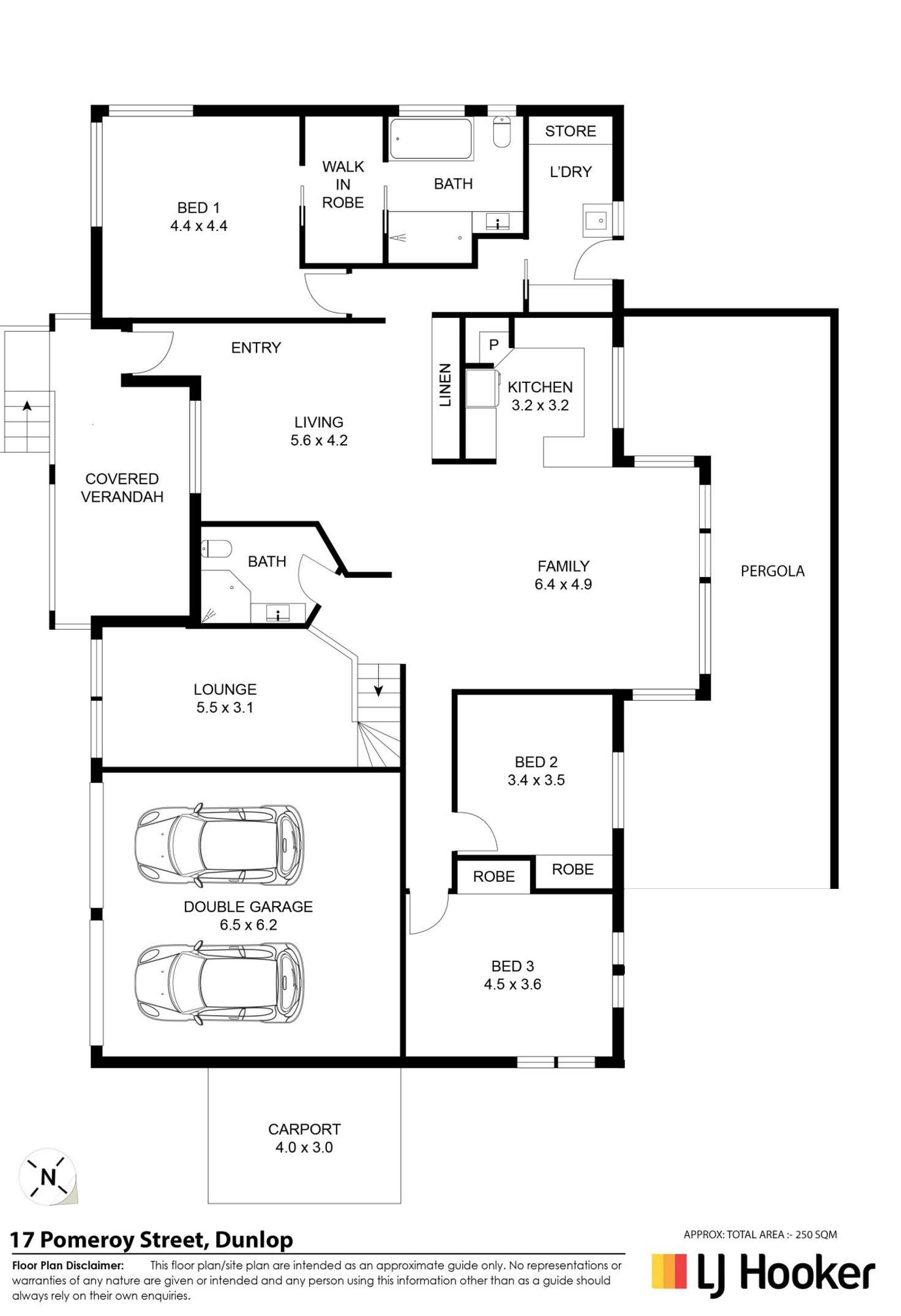 Floorplan of Homely house listing, 17 Pomeroy Street, Dunlop ACT 2615