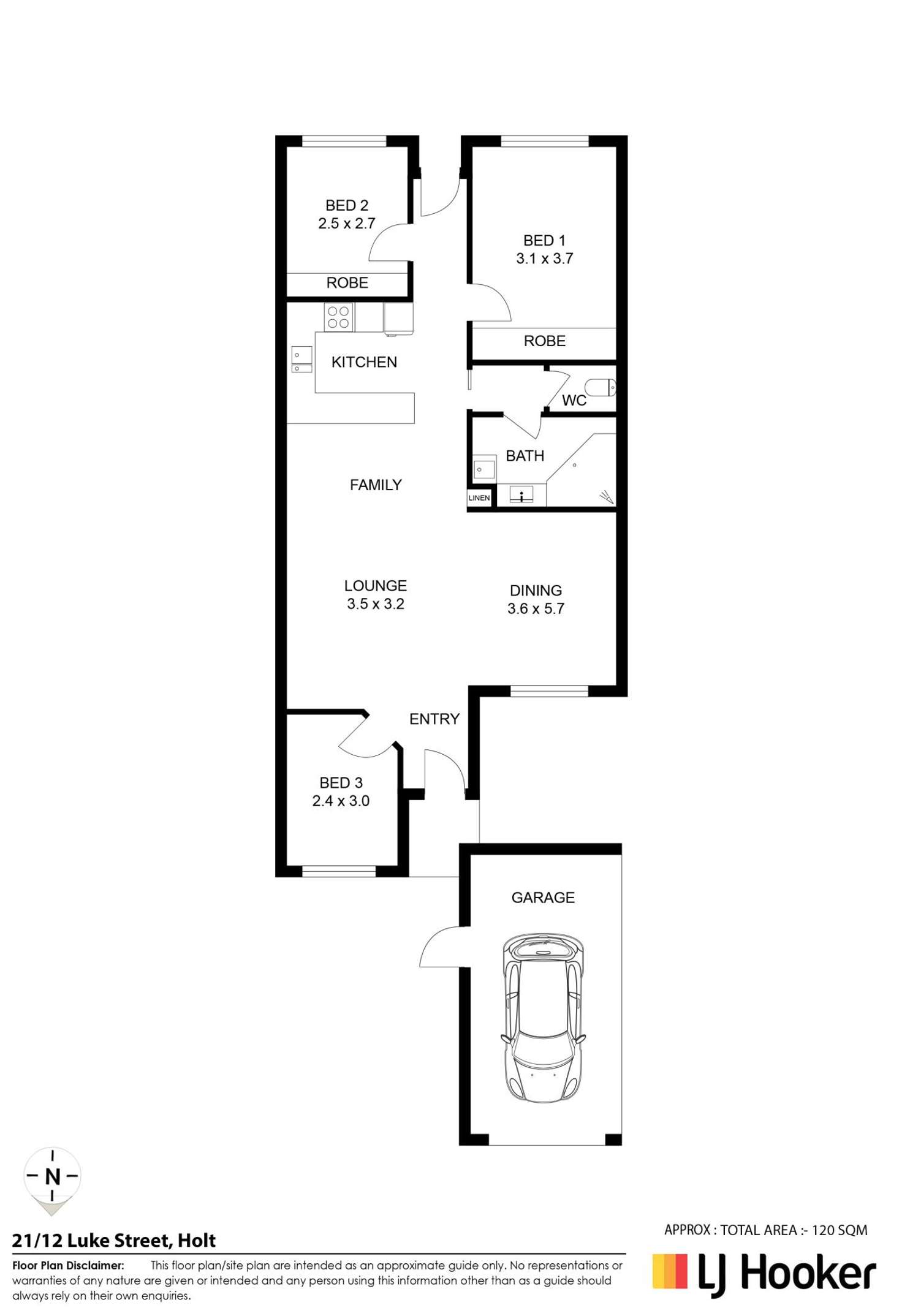 Floorplan of Homely house listing, 21/12 Luke Street, Holt ACT 2615