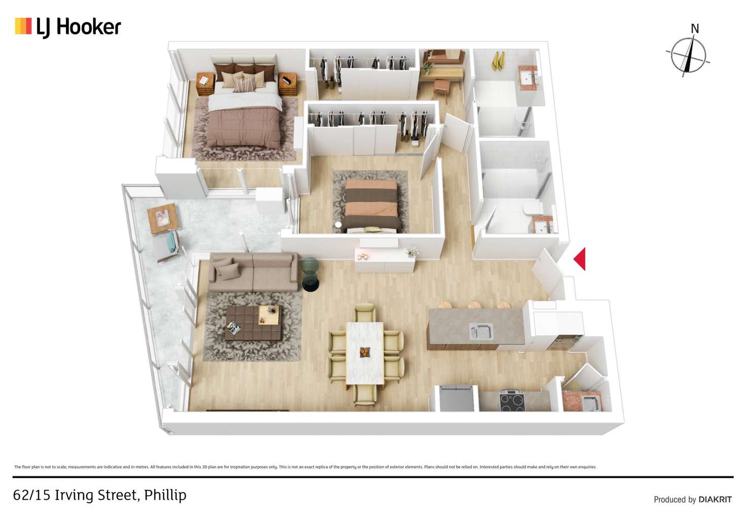 Floorplan of Homely unit listing, 62/15 Irving Street, Phillip ACT 2606