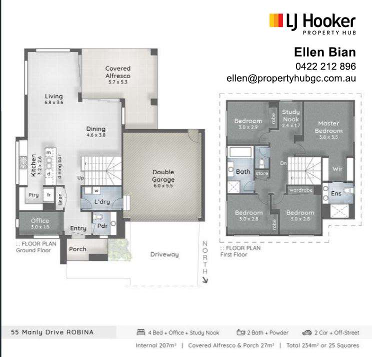 Floorplan of Homely house listing, 55 Manly Drive, Robina QLD 4226