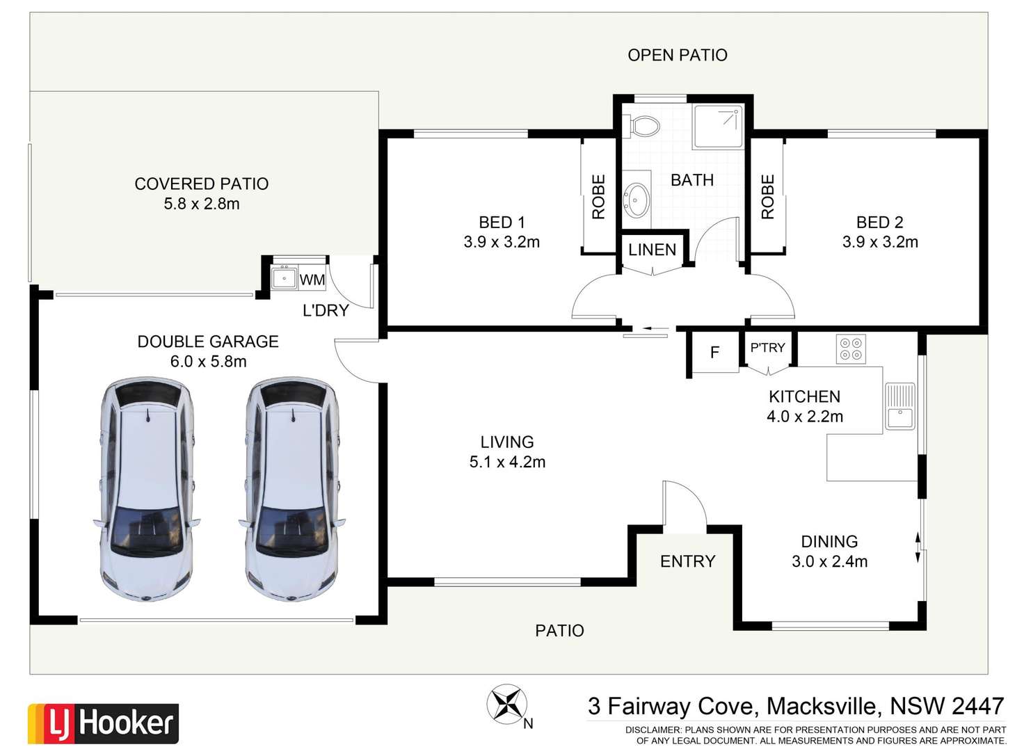 Floorplan of Homely house listing, 3 Fairway Cove, Macksville NSW 2447