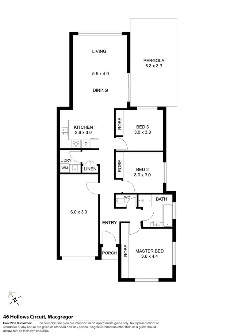 Floorplan of Homely house listing, 46 Hollows Circuit, Macgregor ACT 2615
