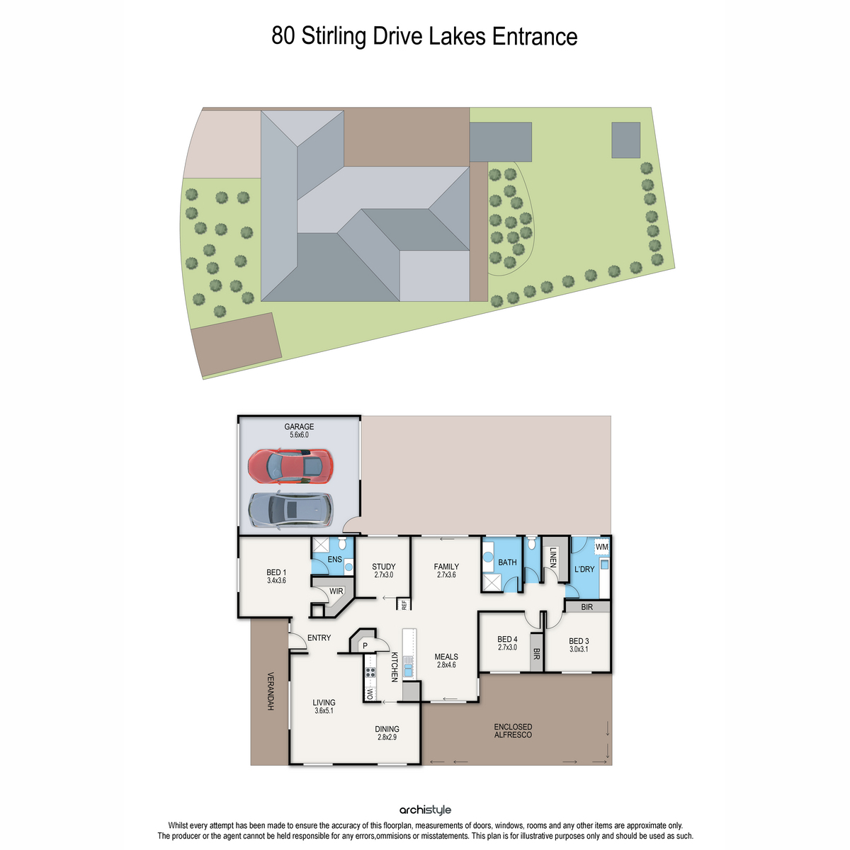 Floorplan of Homely house listing, 80 Stirling Drive, Lakes Entrance VIC 3909