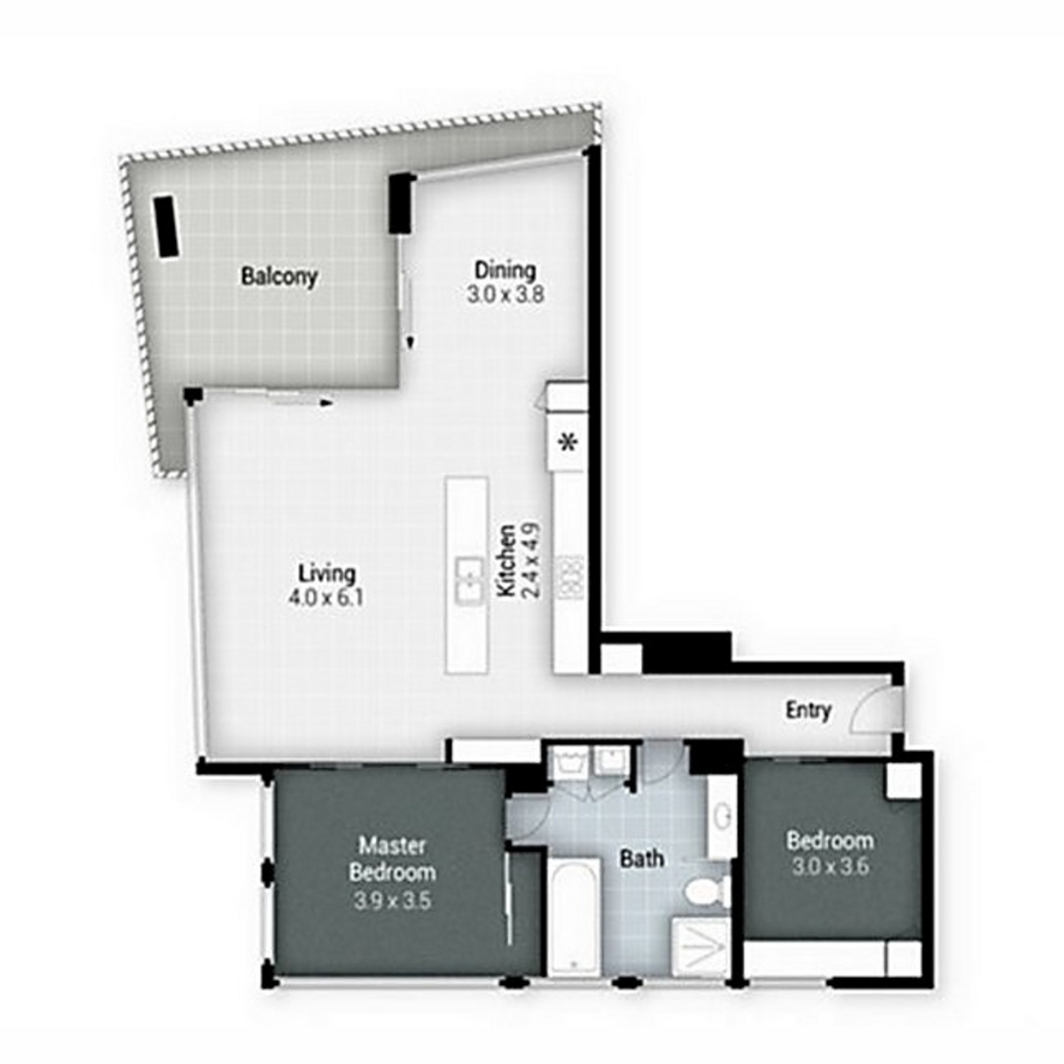 Floorplan of Homely apartment listing, 801/230 Marine Parade, Labrador QLD 4215