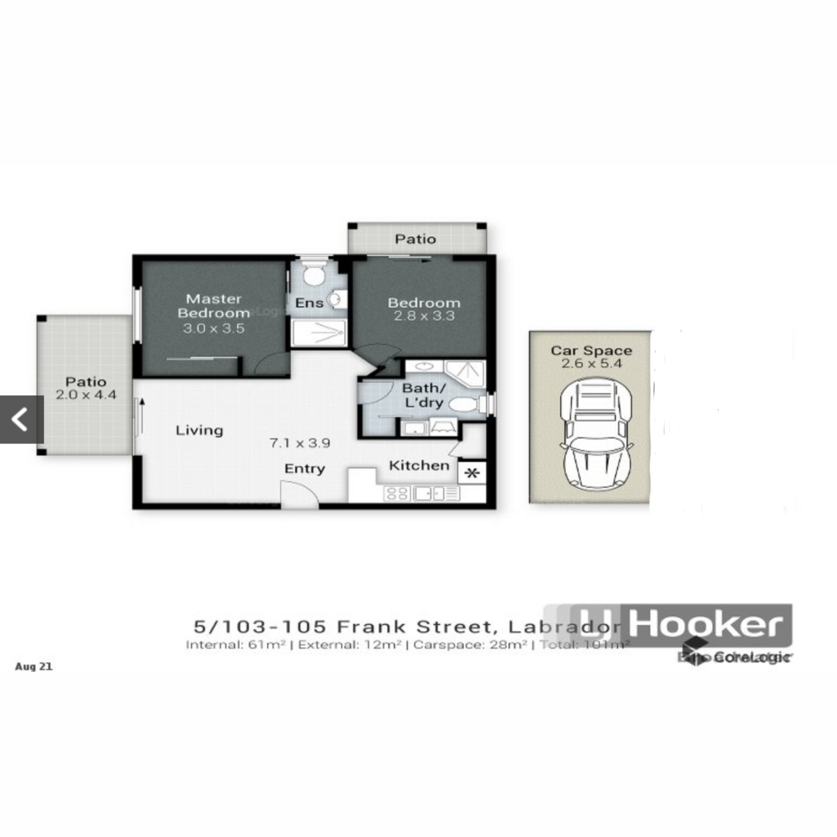 Floorplan of Homely unit listing, 10/103-105 Frank Street, Labrador QLD 4215