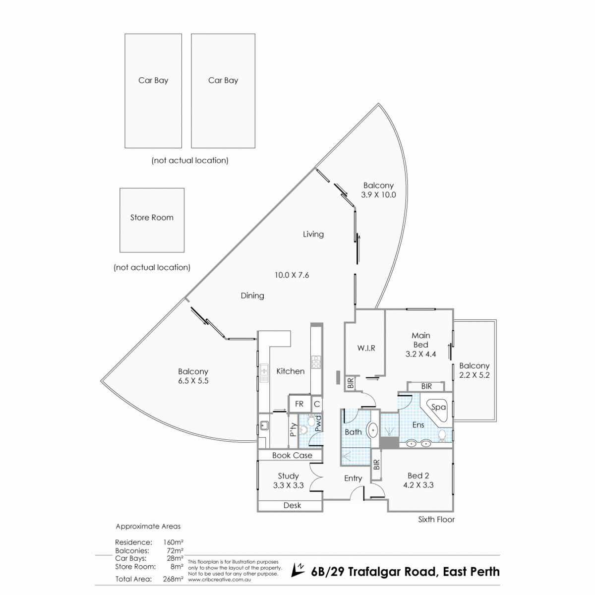 Floorplan of Homely apartment listing, 6B/29 Trafalgar Road, East Perth WA 6004
