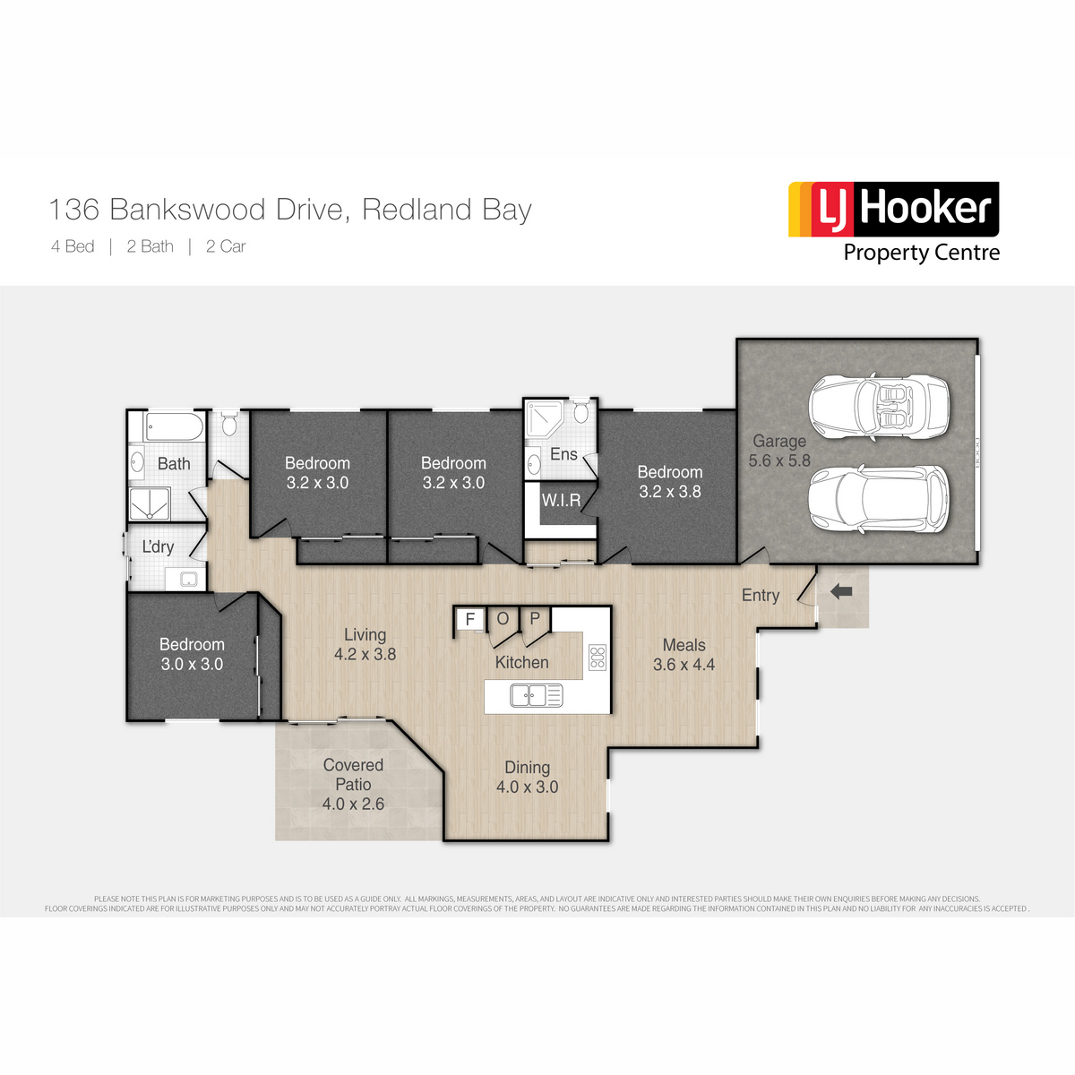 Floorplan of Homely house listing, 136 Bankswood Drive, Redland Bay QLD 4165