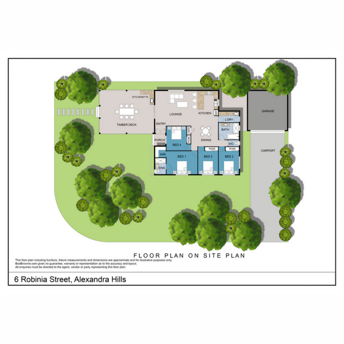 Floorplan of Homely house listing, 6 Robinia Street, Alexandra Hills QLD 4161
