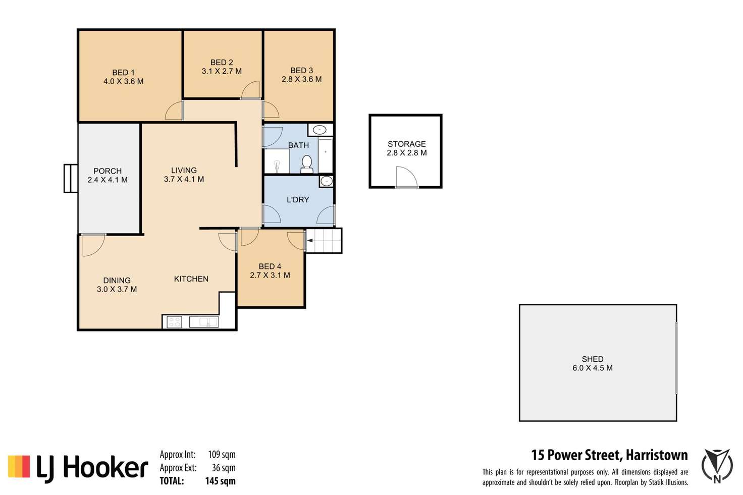 Floorplan of Homely house listing, 15 Power Street, Harristown QLD 4350