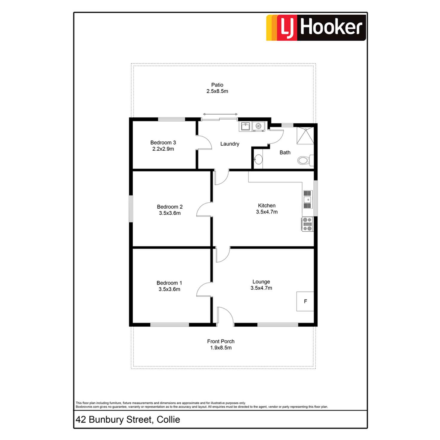 Floorplan of Homely house listing, 42 Bunbury Street, Collie WA 6225