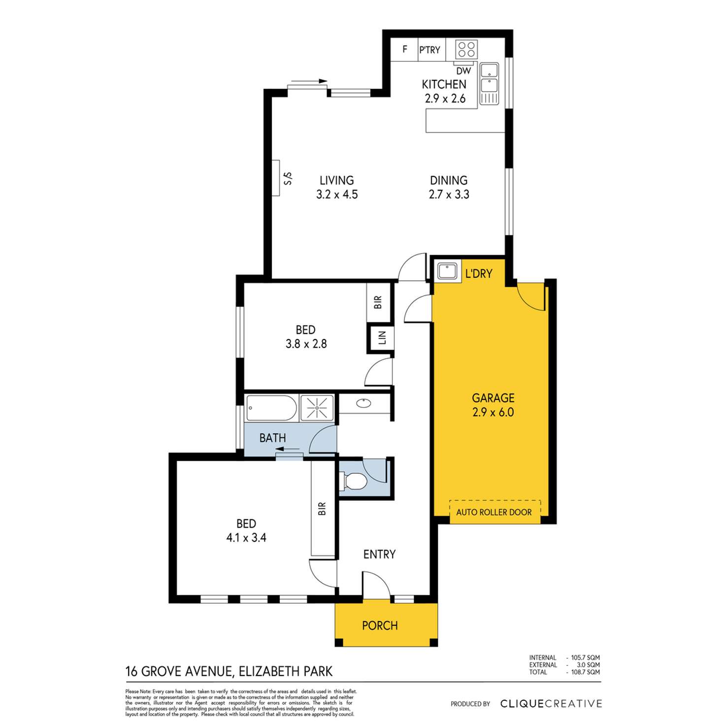 Floorplan of Homely house listing, 16 Grove Avenue, Elizabeth Park SA 5113