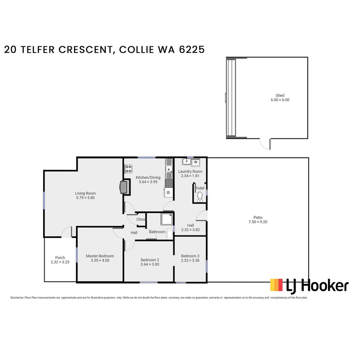 Floorplan of Homely house listing, 20 Telfer Crescent, Collie WA 6225