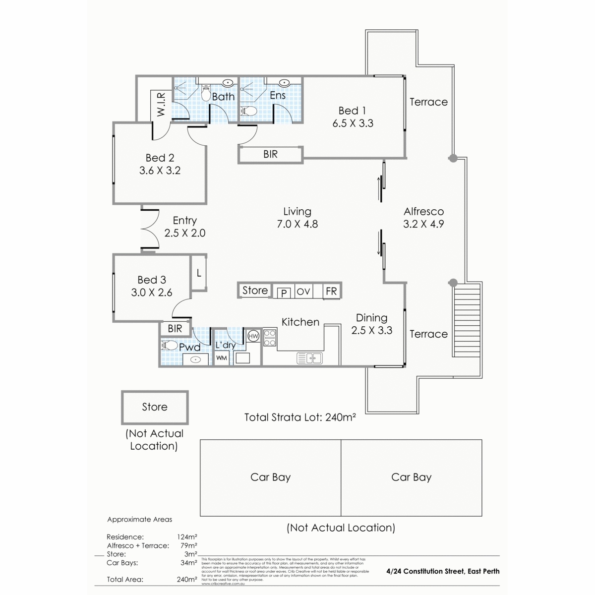 Floorplan of Homely apartment listing, 4/24 Constitution Street, East Perth WA 6004