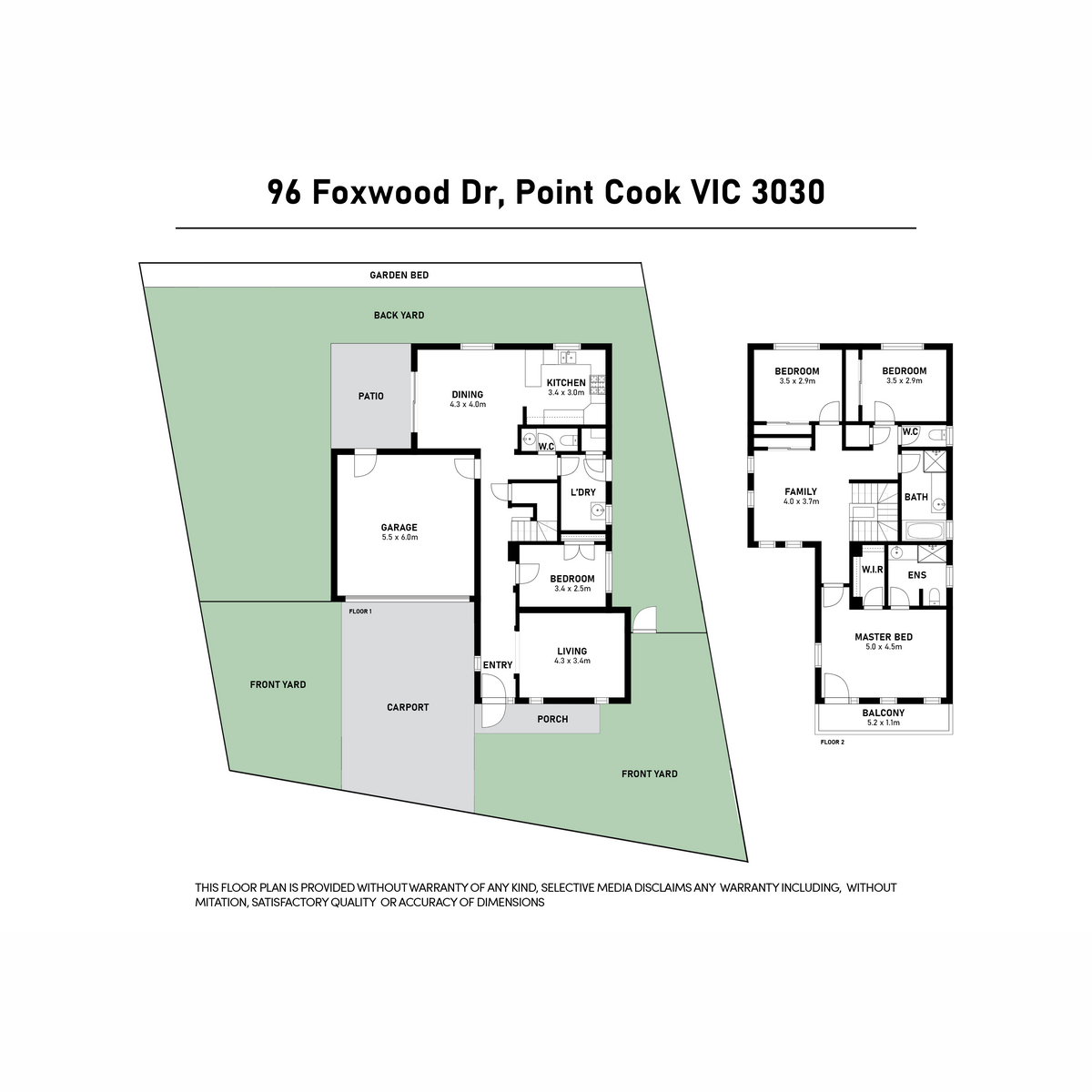 Floorplan of Homely house listing, 96 Foxwood Drive, Point Cook VIC 3030