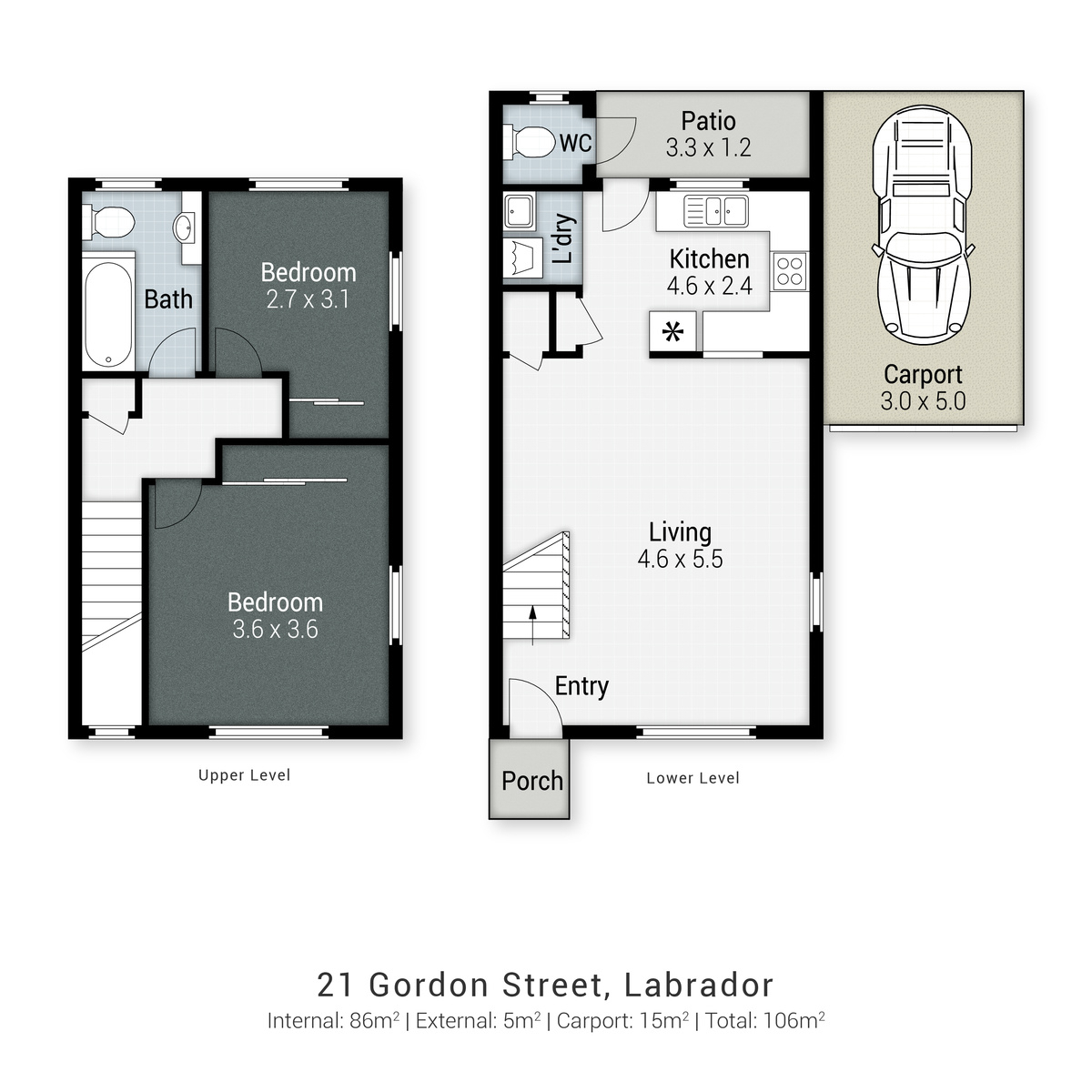 Floorplan of Homely blockOfUnits listing, 1-5/21 Gordon Street, Labrador QLD 4215