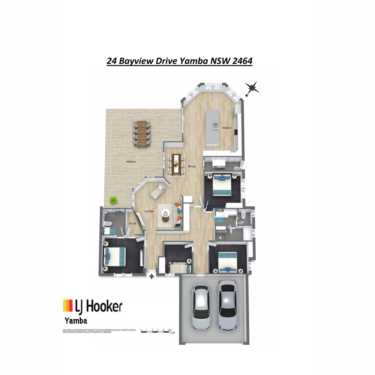 Floorplan of Homely house listing, 24 Bayview Drive, Yamba NSW 2464