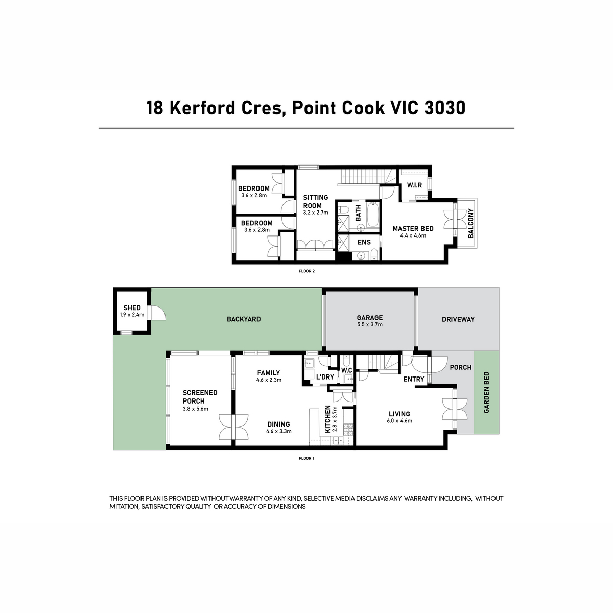 Floorplan of Homely house listing, 18 Kerford Crescent, Point Cook VIC 3030