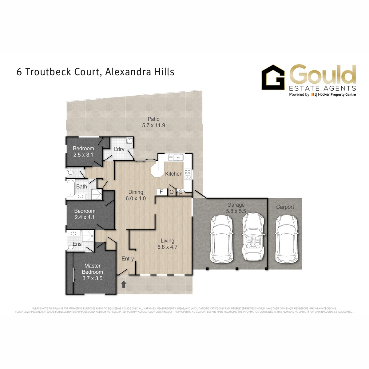 Floorplan of Homely house listing, 6 Troutbeck Court, Alexandra Hills QLD 4161