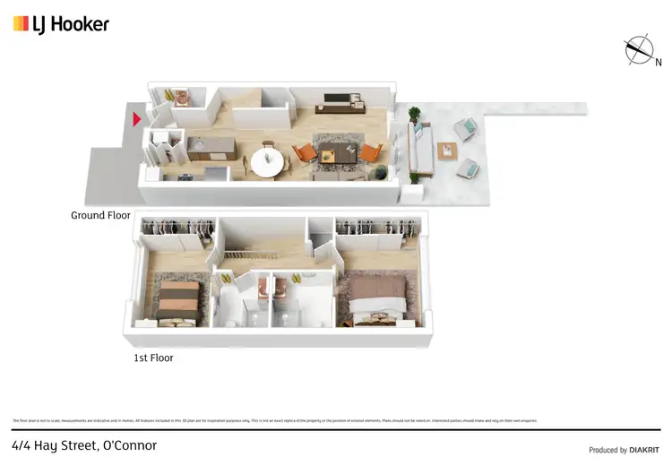 Floorplan of Homely townhouse listing, 4/4 Hay Street, O'connor ACT 2602