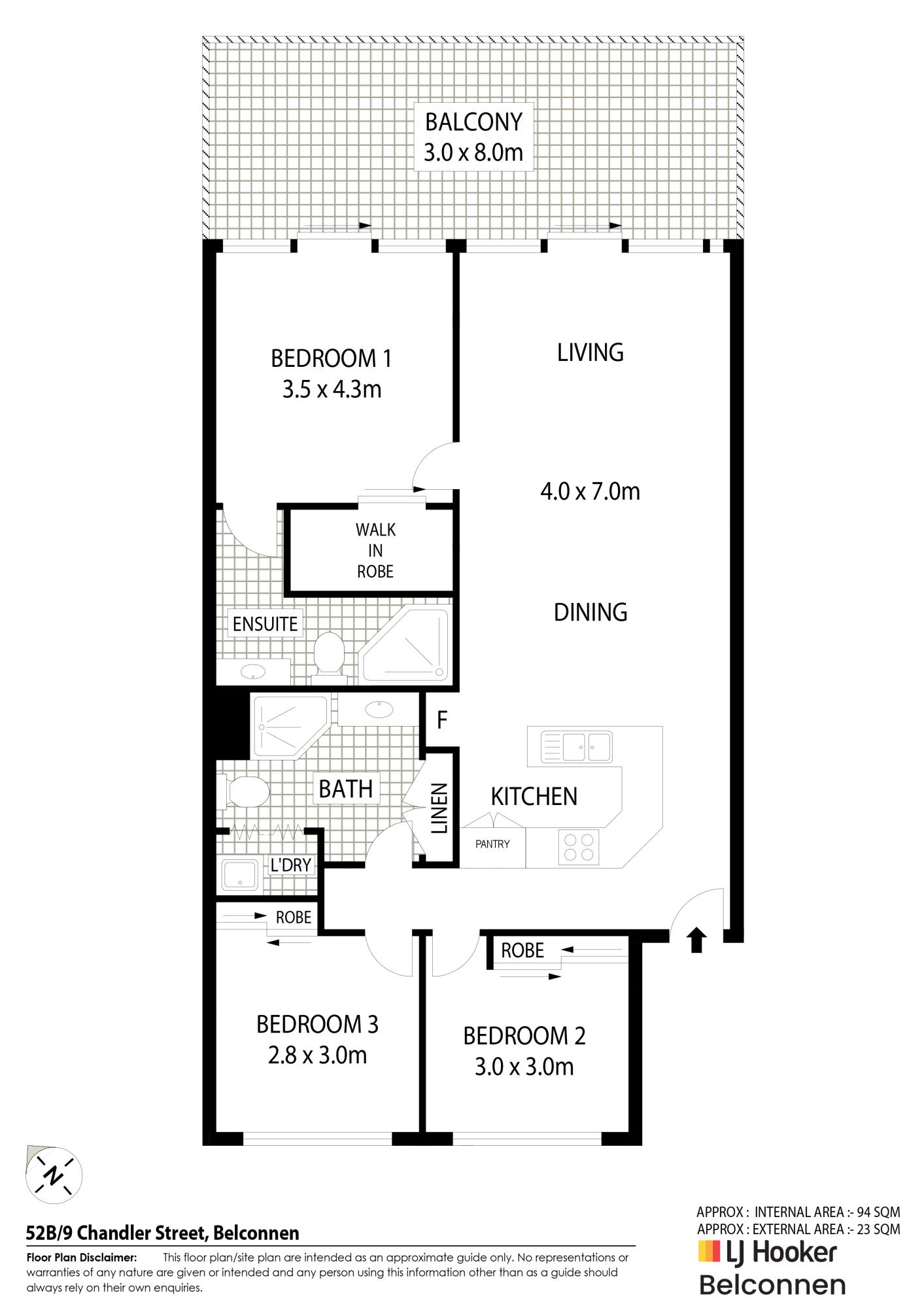Floorplan of Homely unit listing, 52B/9 Chandler Street, Belconnen ACT 2617